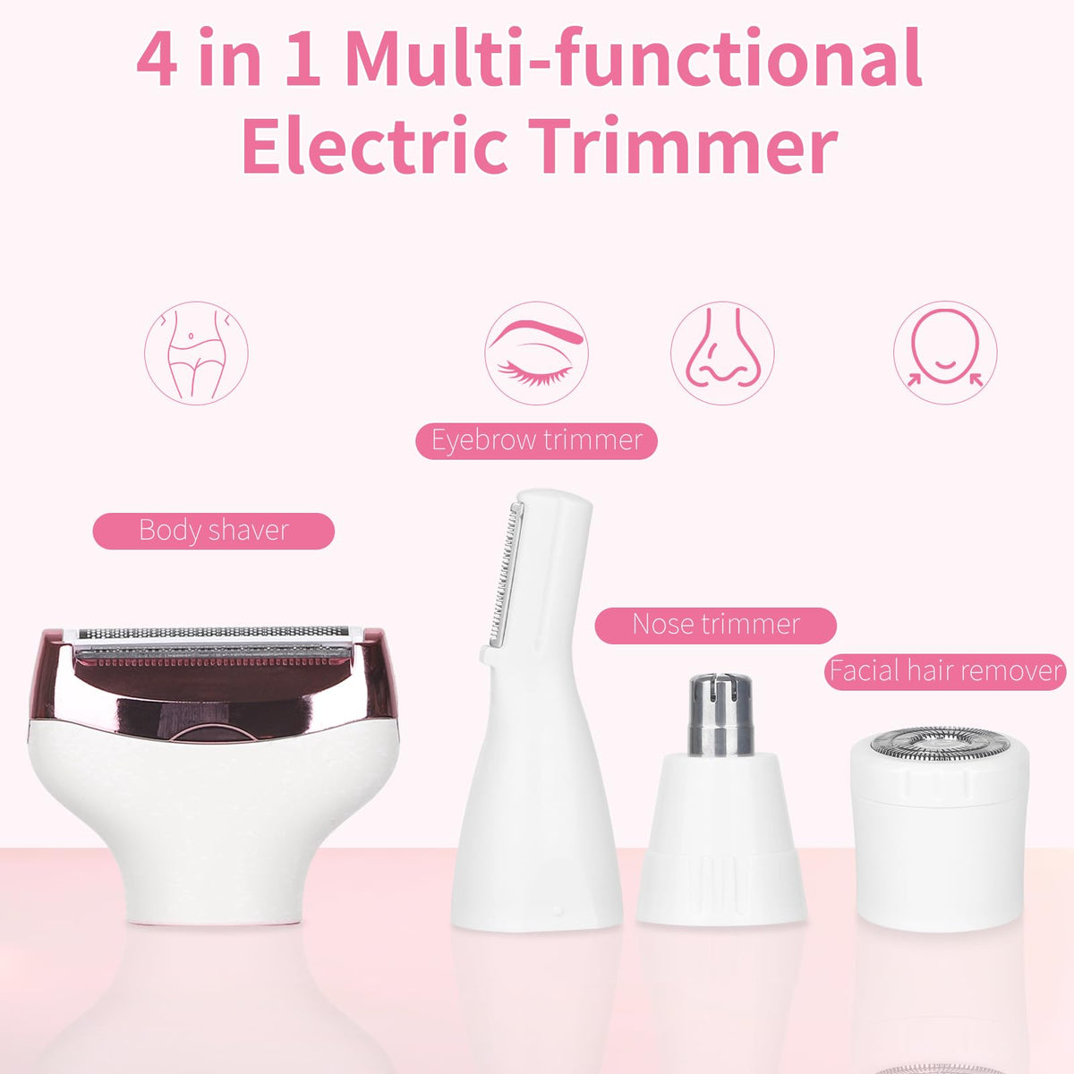 Nose Ear Hair Trimmer with LED Display for Men and Women - Beanify Official Imagery - 8