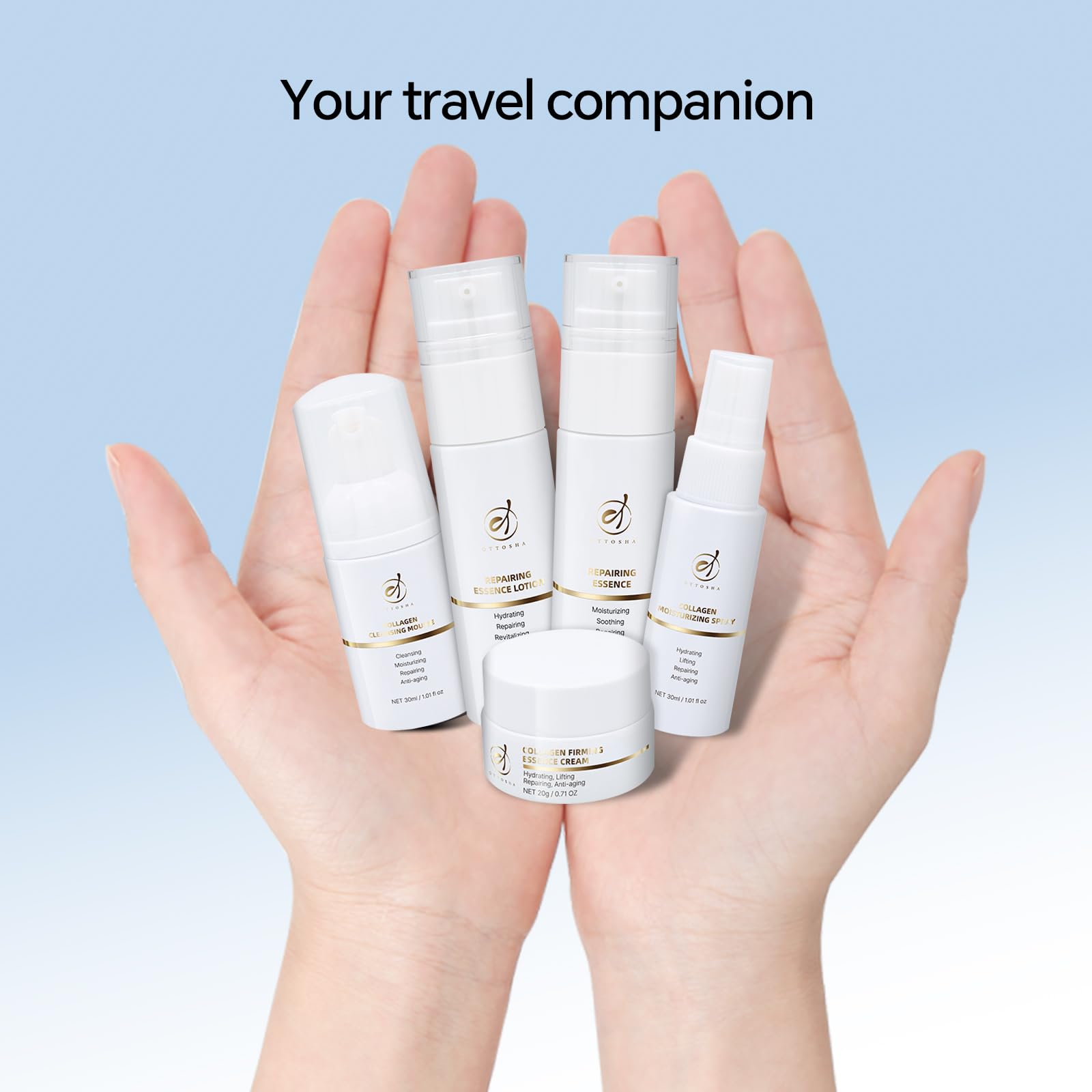 Bioactive Collagen Skin Care Set,Mini Travel Size Gift Set ,All - OTTOSHA