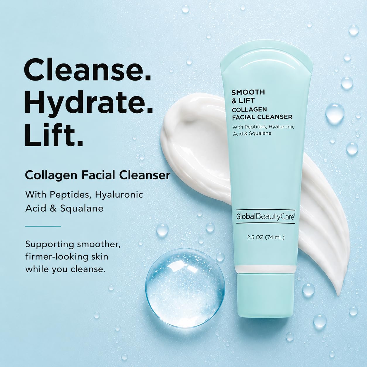 Global Beauty Care Smooth &amp; Lift Collagen Facial Cleanser - Global Beauty Care