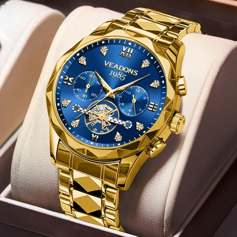 VEADONS Watches for Men Wrist Watches Analog Quartz Dress Watch - Product Imagery