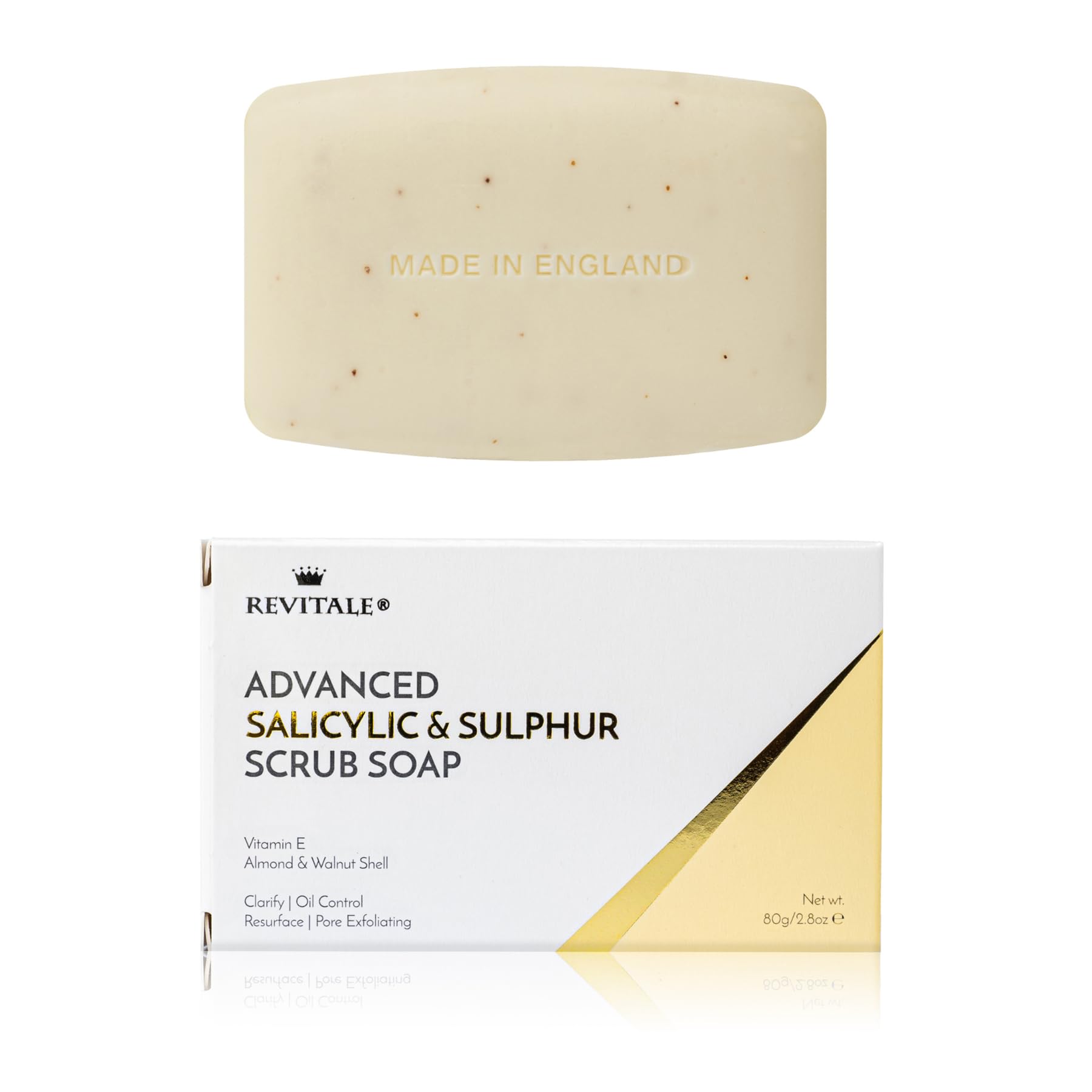 Revitale Advanced BHA Salicylic Acid & Sulphur Scrub Soap - REVITALE Official Product View 2