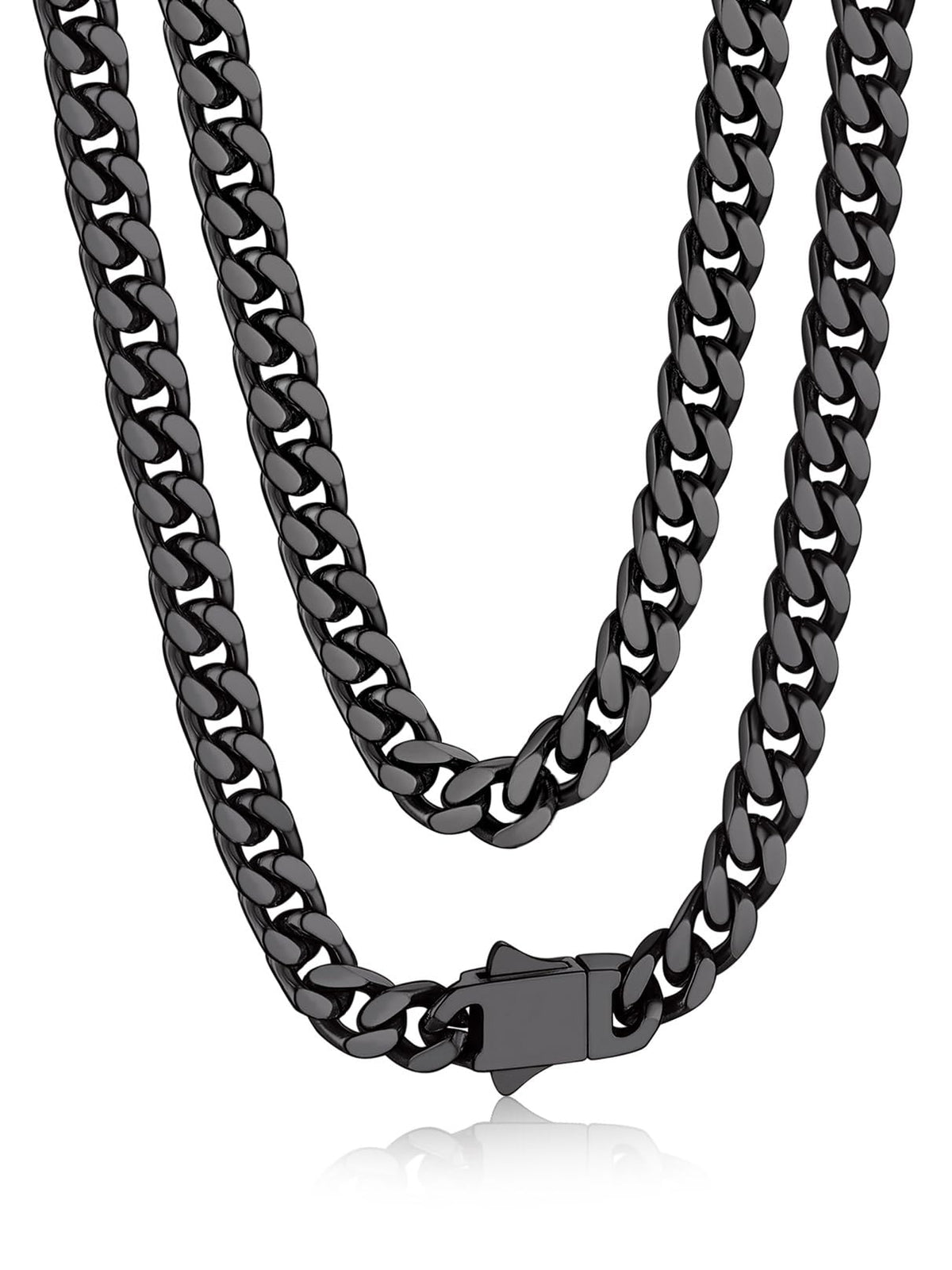 Bandmax Men s Premium Solid Stainless Steel Miami Cuban Link - Bandmax Official Imagery - 1