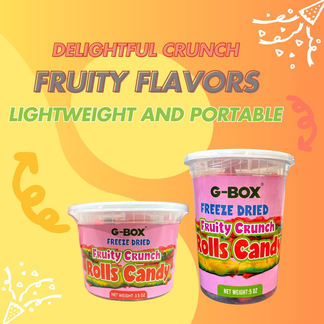 G-Box Freeze Dried Fruity Crunch Rolls Candy, TikTok Trend Items, Free - View 4