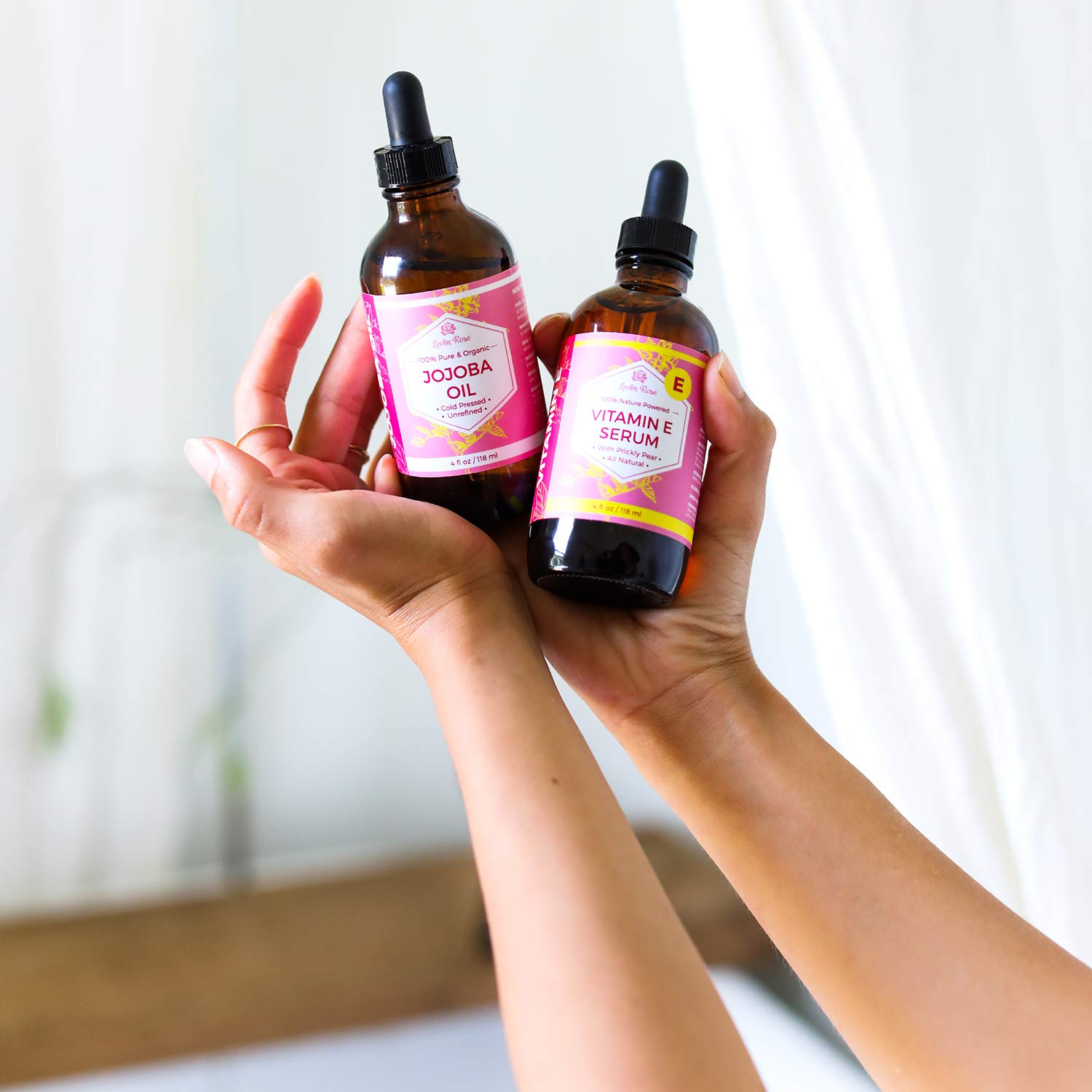 Leven Rose Vitamin E Oil Serum for Face & Skin, Hair & Nails, 4 fl oz - Leven Rose Official Product View 3