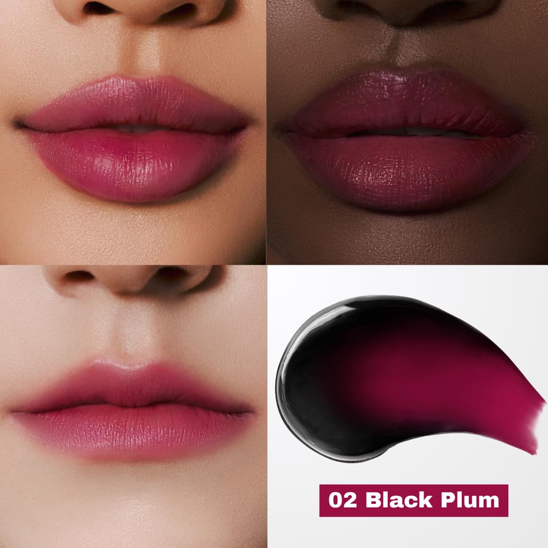 MILKTOUCH Black Peel Off Lip Tattoo #02 Black Plum + Collagen Lip Balm #Caramel - MILKTOUCH Official Product View 3
