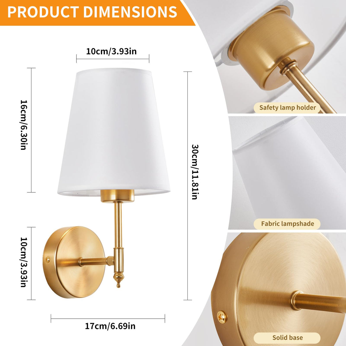 Battery Operated Wall Sconce Set of 2 Rechargeable Wall - YINGFK Official Imagery - 6