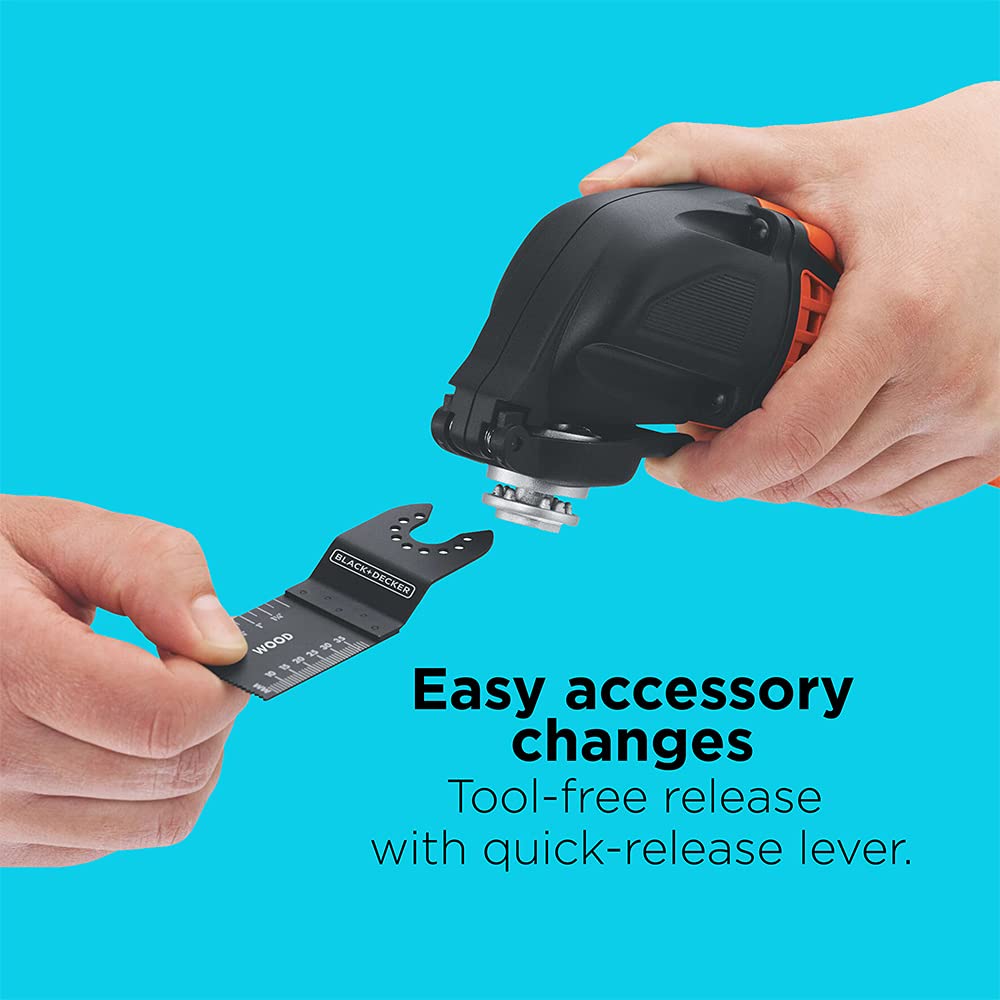 BLACK DECKER Oscillating Multi Tool Variable Speed 2 5 Amp - Premium Selection Official Imagery - 6