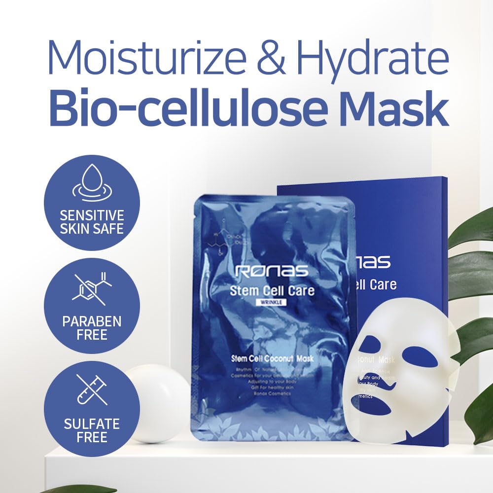 Ronas Stem Cell Coconut Gel Mask 5 pack Anti Aging - Ronas Official Imagery - 6