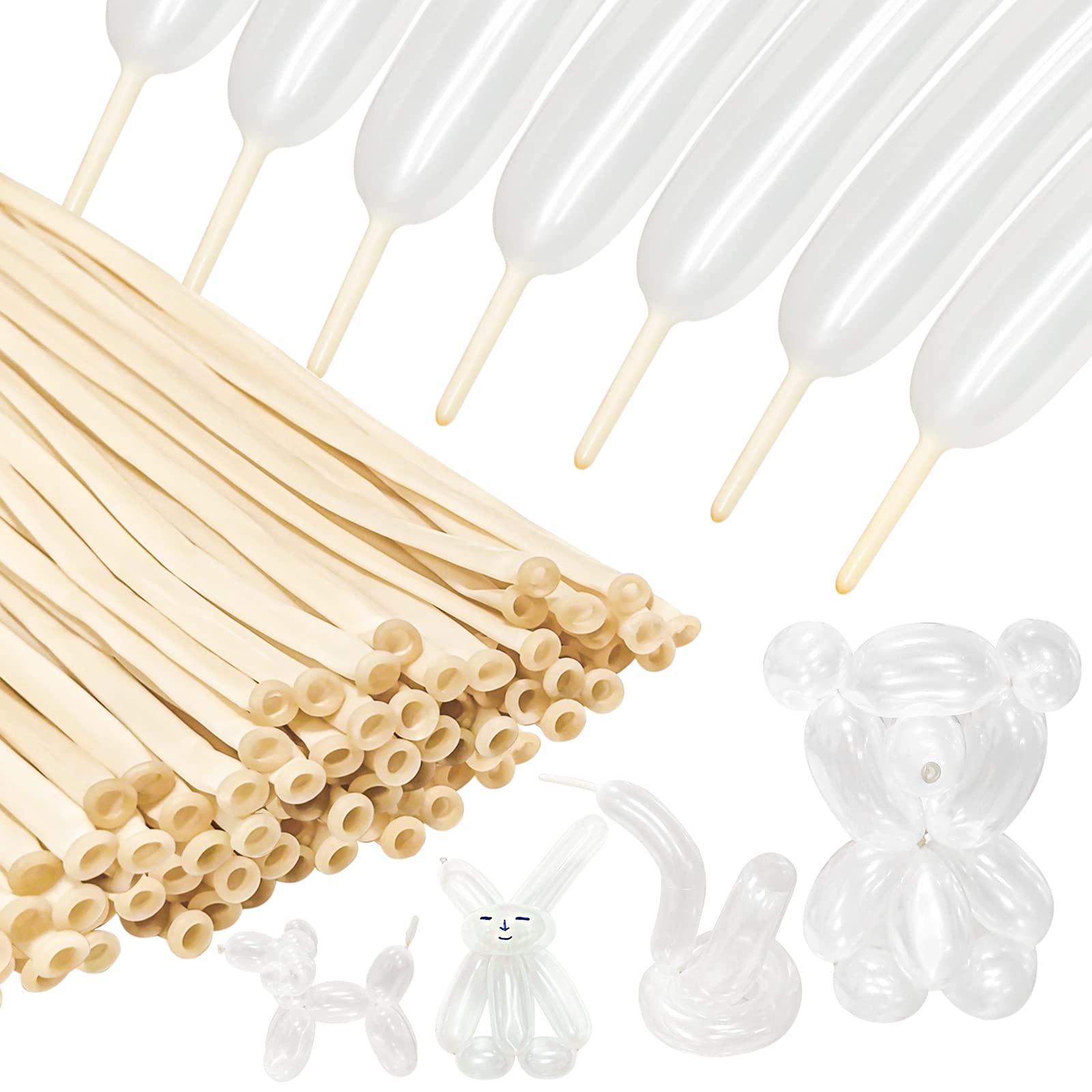 100Pcs clear 260 Balloons Clear Long Skinny Latex Balloon for - Product Imagery