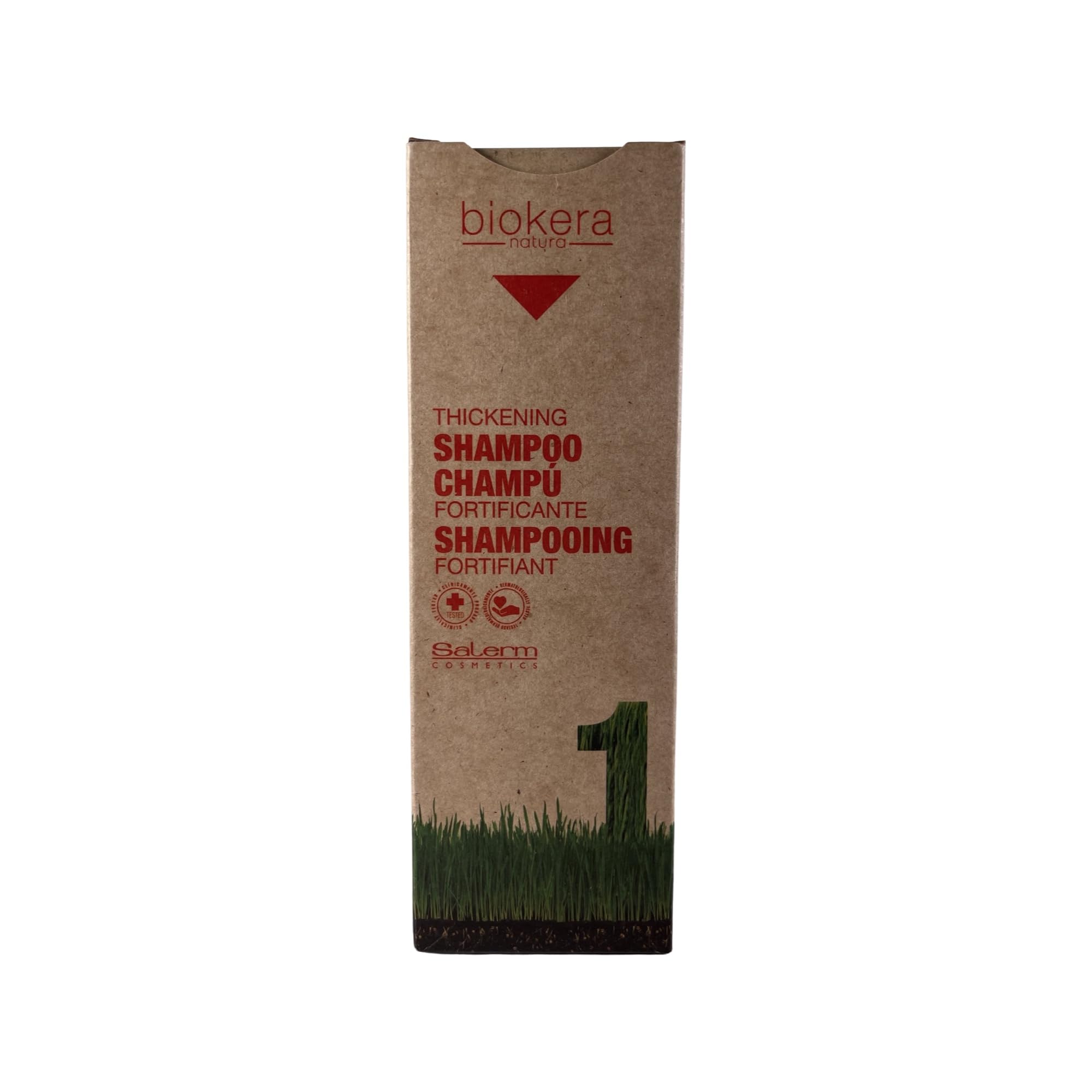 SALERM - Fortifying Shampoo - Biokera Natura Fortifying Shampoo - 300 ml - with Ginseng and Ginkgo Biloba - Nourishes the Scalp - Helps Strengthen Weakened Hair - Refreshing Effect
