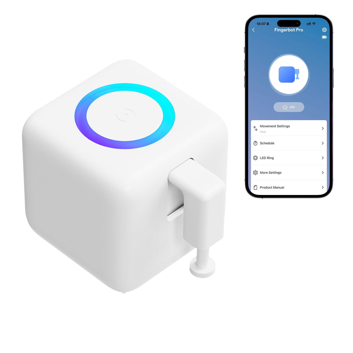 Fingerbot Pro Smart Button Pusher Bluetooth Robot Button - ORYZIC Official Imagery - 2