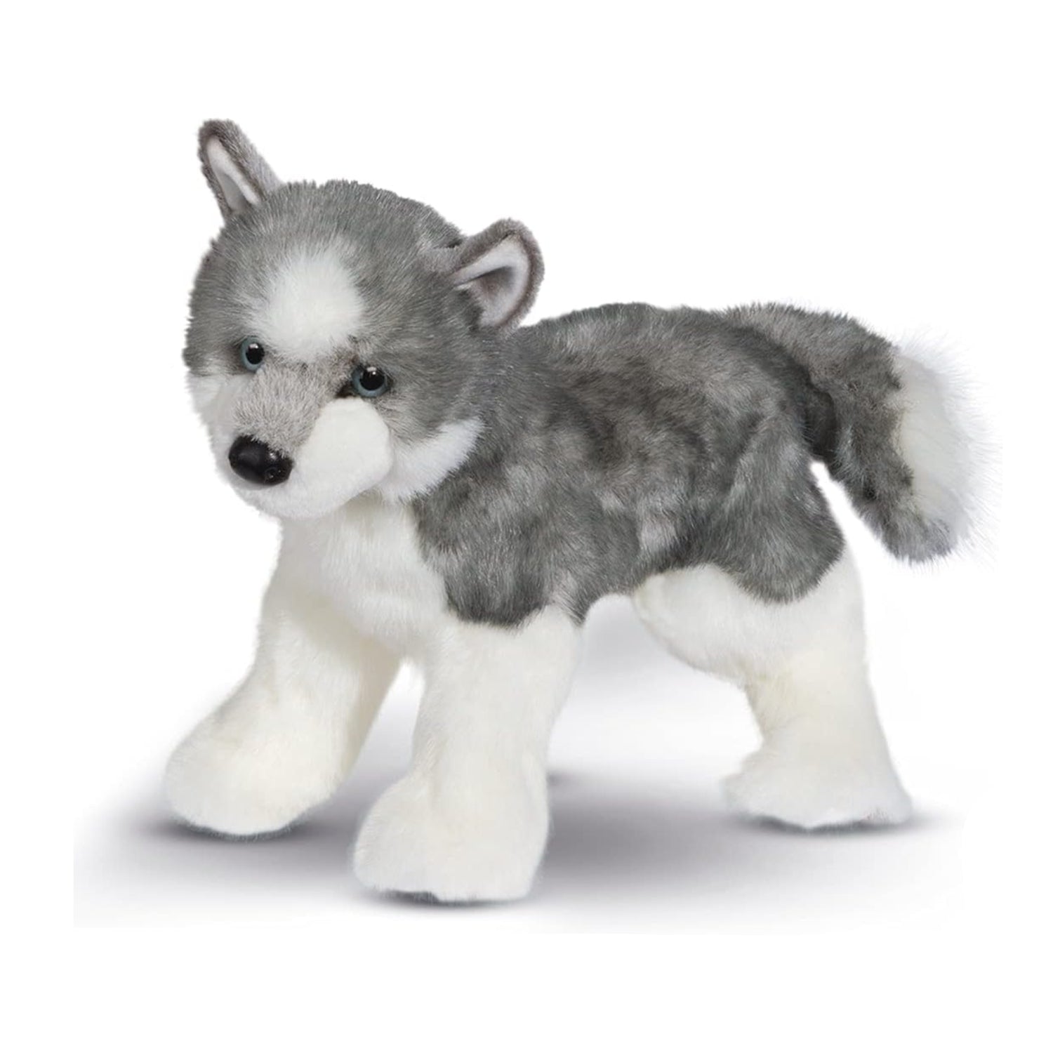 Soft Douglas Sasha Husky plush stuffed animal with realistic fur and expressive eyes, perfect for cuddling and play.