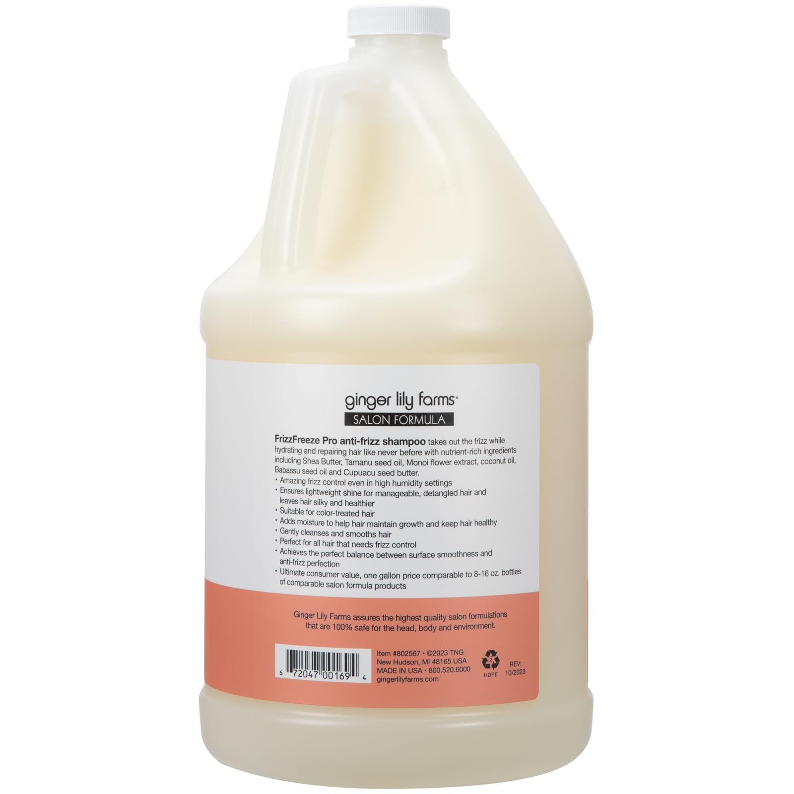 Ginger Lily Farms 1 gal FrizzFreeze Pro Anti-Frizz Shampoo