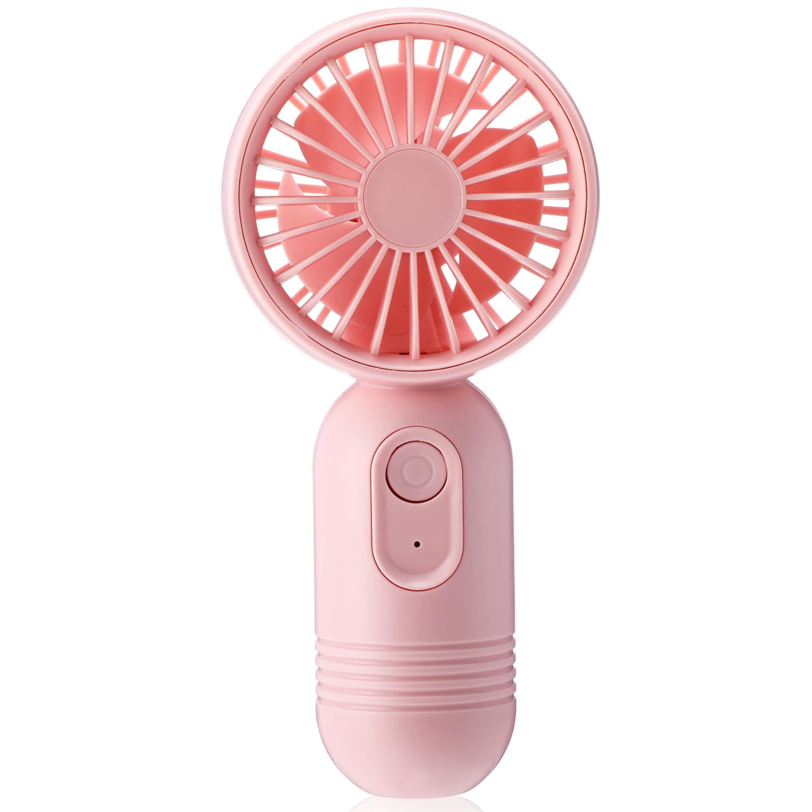Rossesay 1 Pcs Mini Portable Fan 3 Speed Rechargeable, Pink - View 1