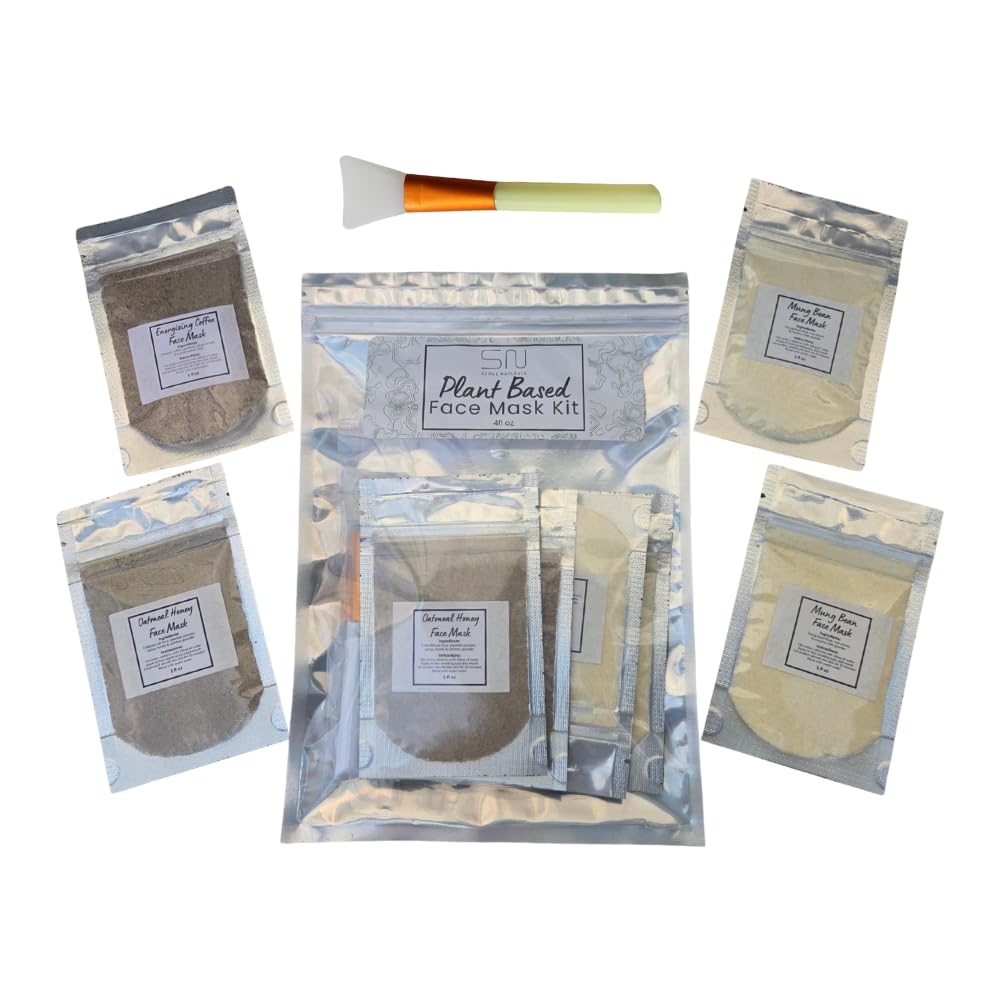 Variety Plant Based Face Mask Kit, 4 Masks with Applicator - Seoul Naturals