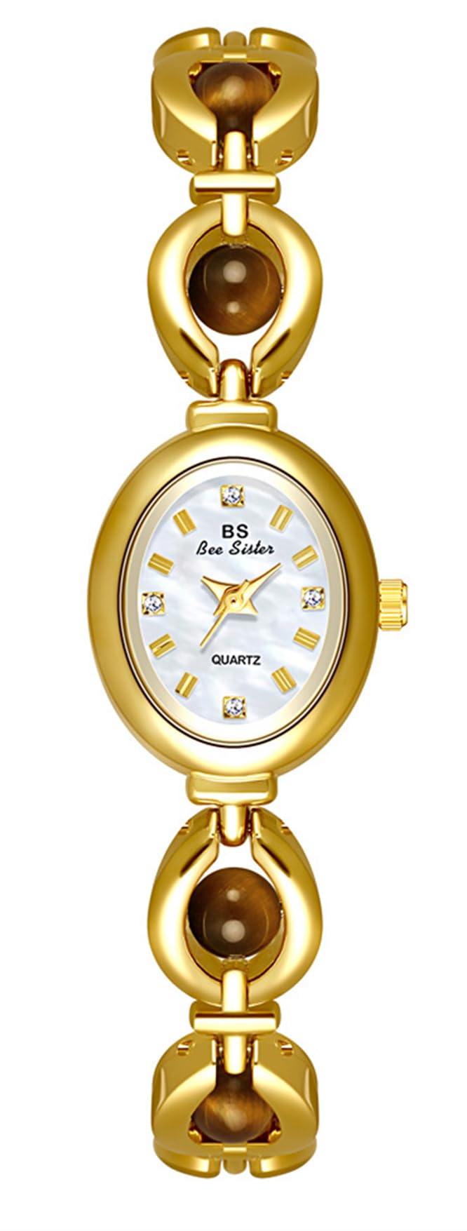 Gosasa Elegant Pearl Watch for Women Dainty Oval Bracelet - Gosasa Official Imagery - 2