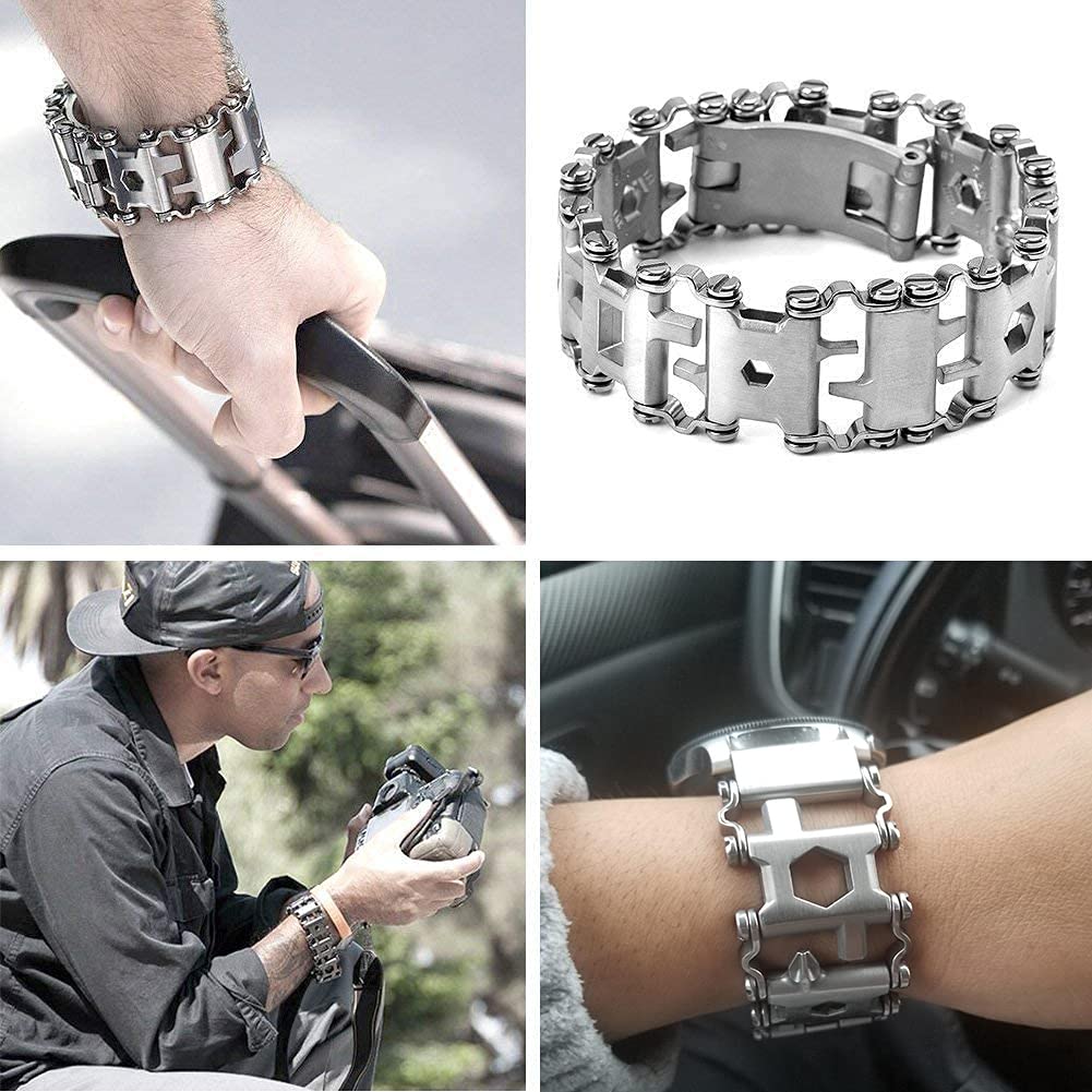 Multitool Bracelet 29 in 1 22cm Stainless Steel Outdoor - Lemasa Official Imagery - 4