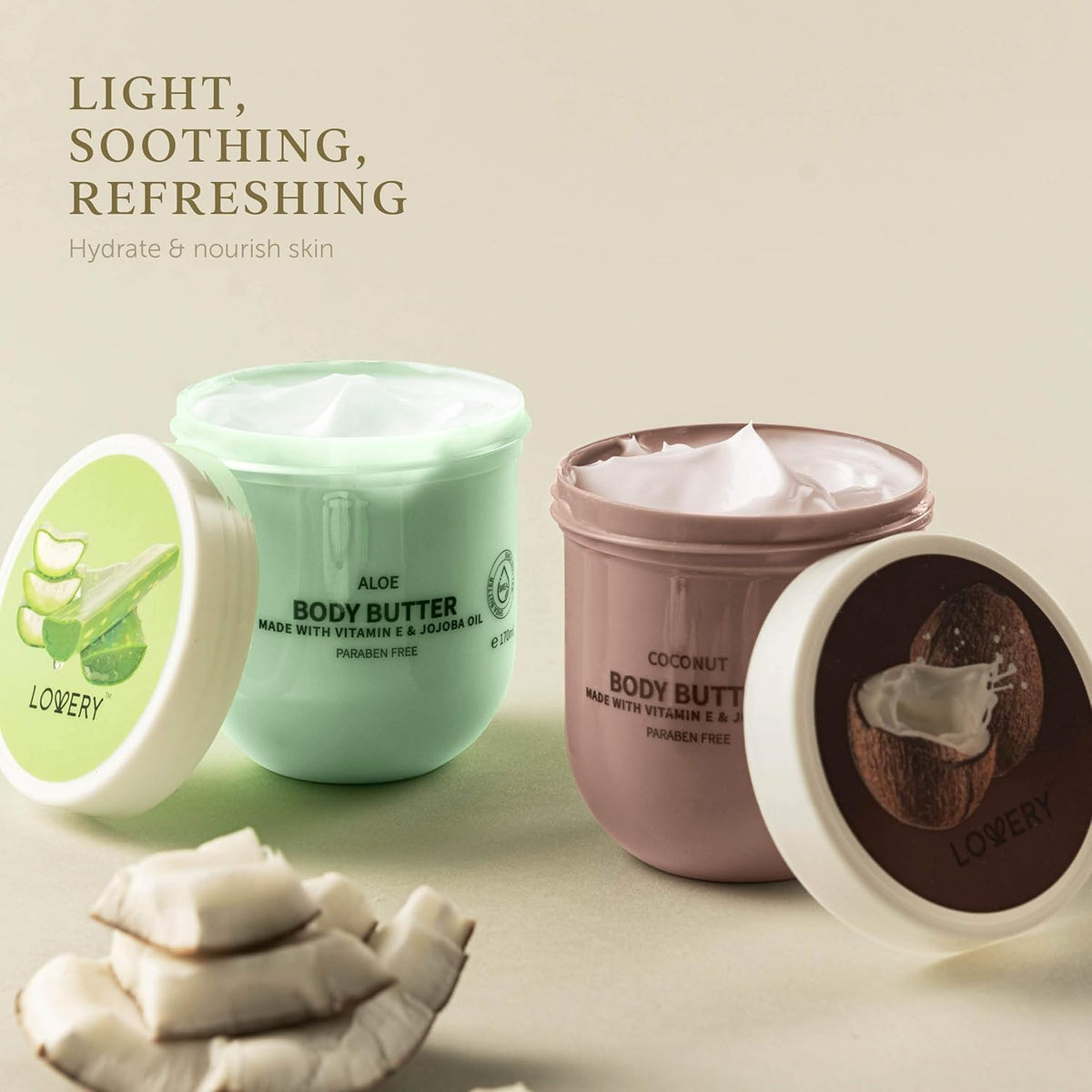 Body Butter for Women Gift Set 6 Whipped Body Creams W Shea - LOVERY Official Imagery - 6