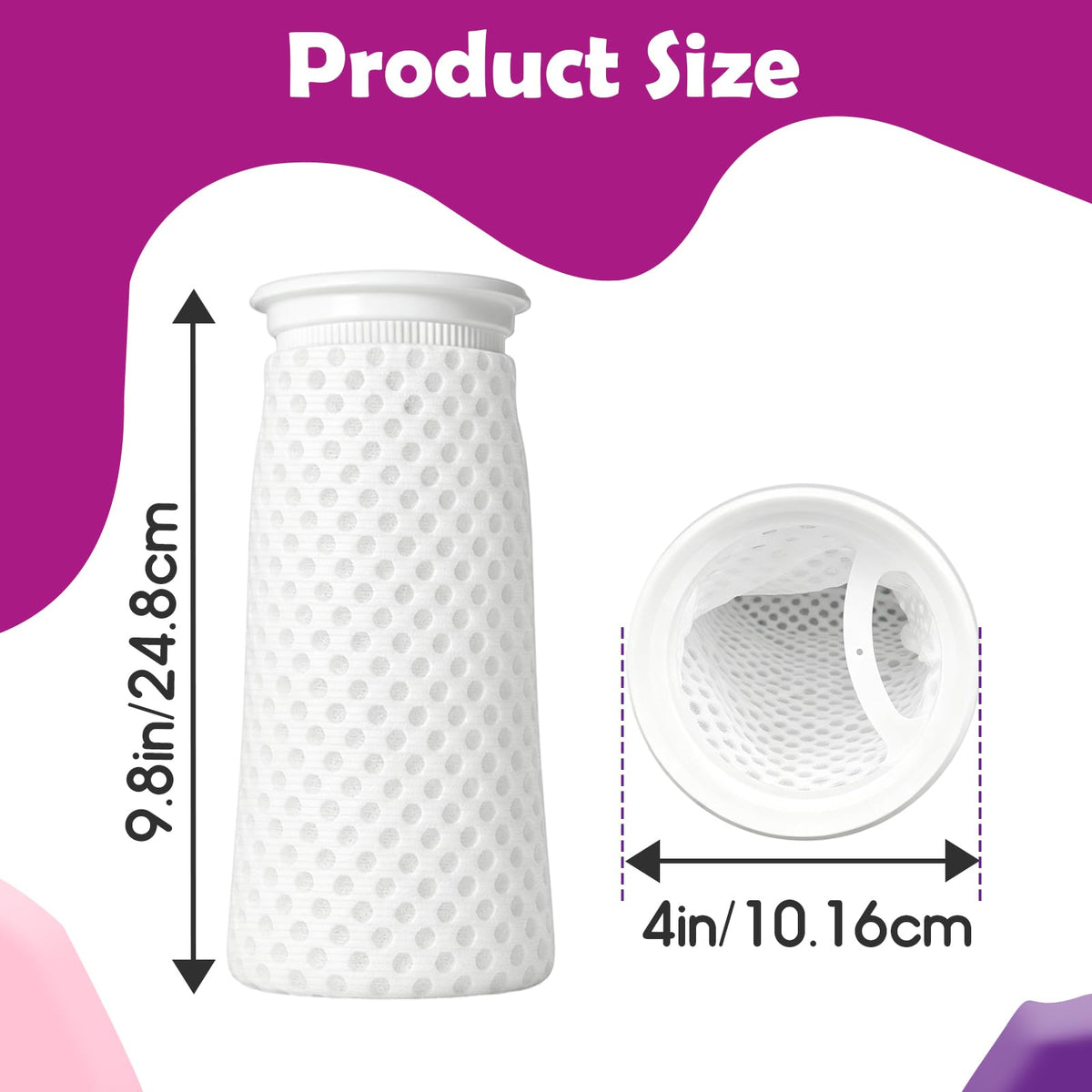 30 Pcs 4 Inch 150 Micron Filter Socks Ring Honeycomb - Bookiq Official Imagery - 4