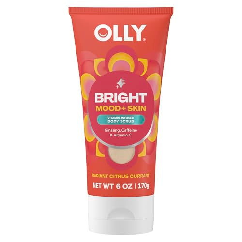 OLLY Bright Body Scrub with Ginseng, Caffeine & Vitamin C– Nourishing Cleanser - OLLY Official Product View 1