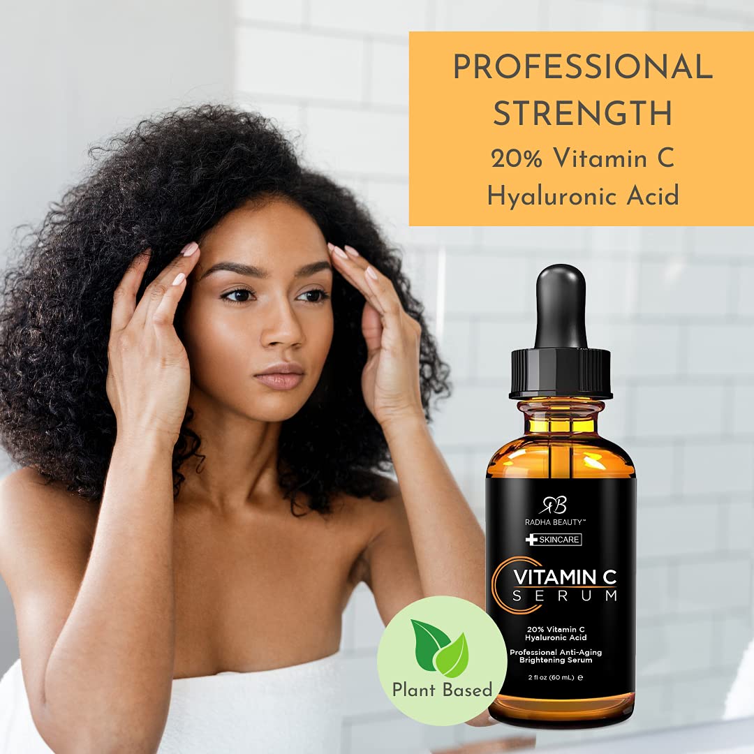 Radha Beauty Natural Vitamin C Serum , Vitamin C, Vitamin E, Hyaluronic Acid - Radha Beauty Official Product View 4