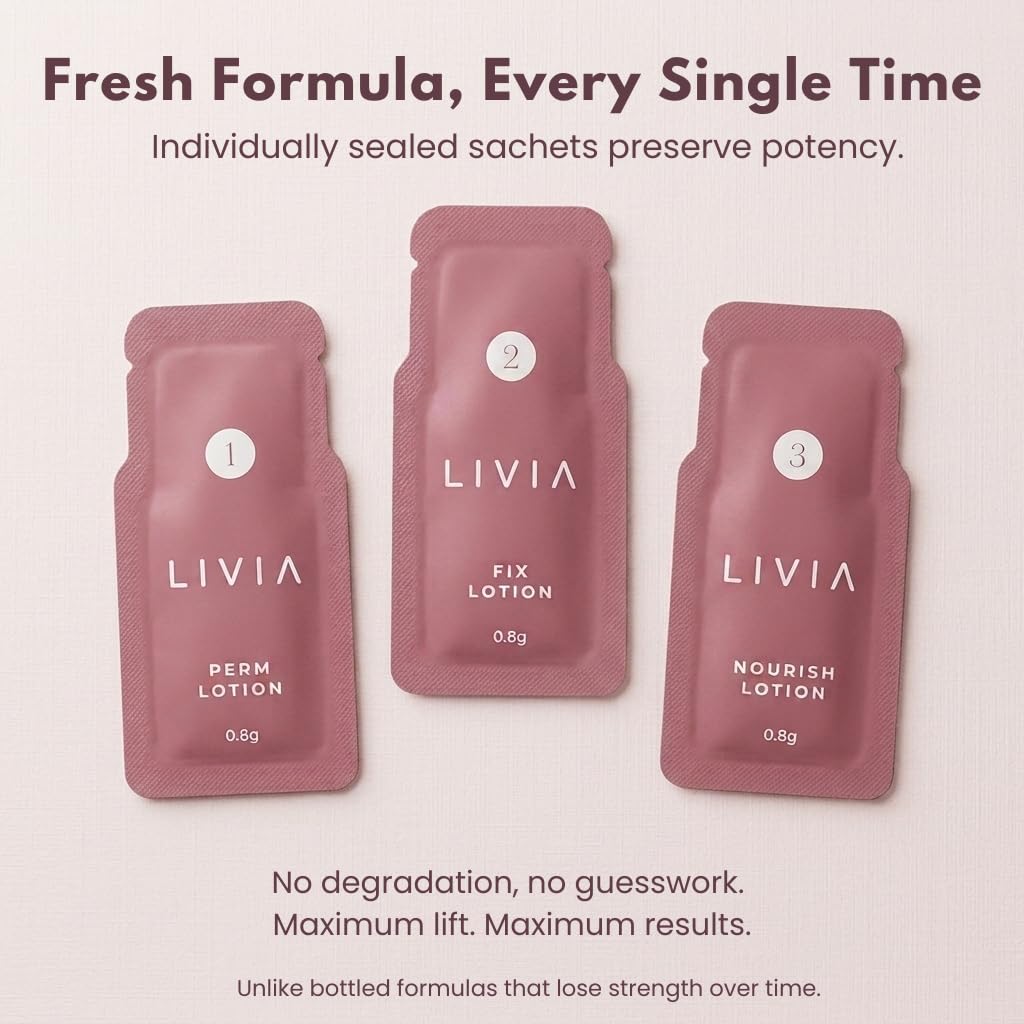 Livia Lash Lift Color Kit Salon Curled and Colored Lashes - LIVIA Official Imagery - 3
