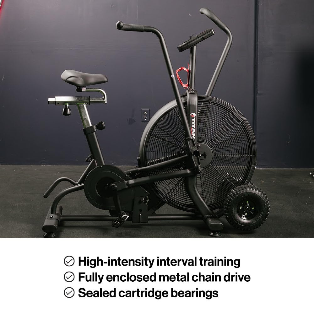 Titan Fitness Steel Fan Bike Exercise and Cardio Workout - Titan Fitness Official Imagery - 5