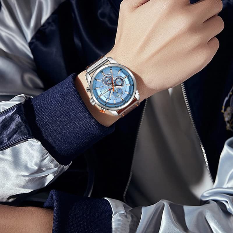 FANMIS Mens Analog Quartz Chronograph Classic Casual Business - Product Imagery