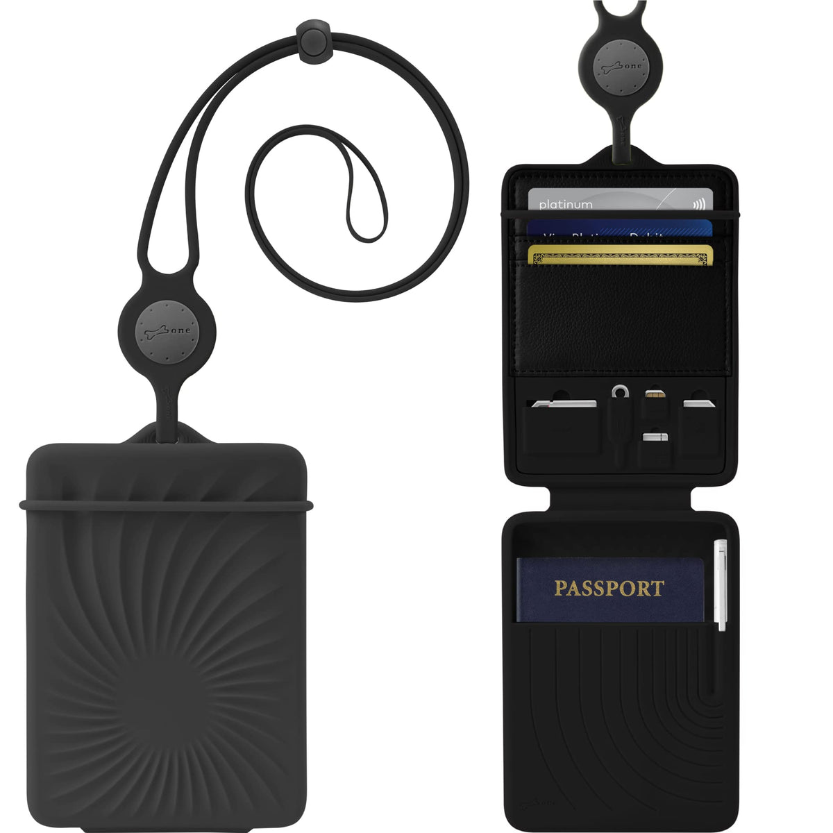BONE Lanyard Passport Holder Passport Cover with Travel - Bone Official Imagery - 2