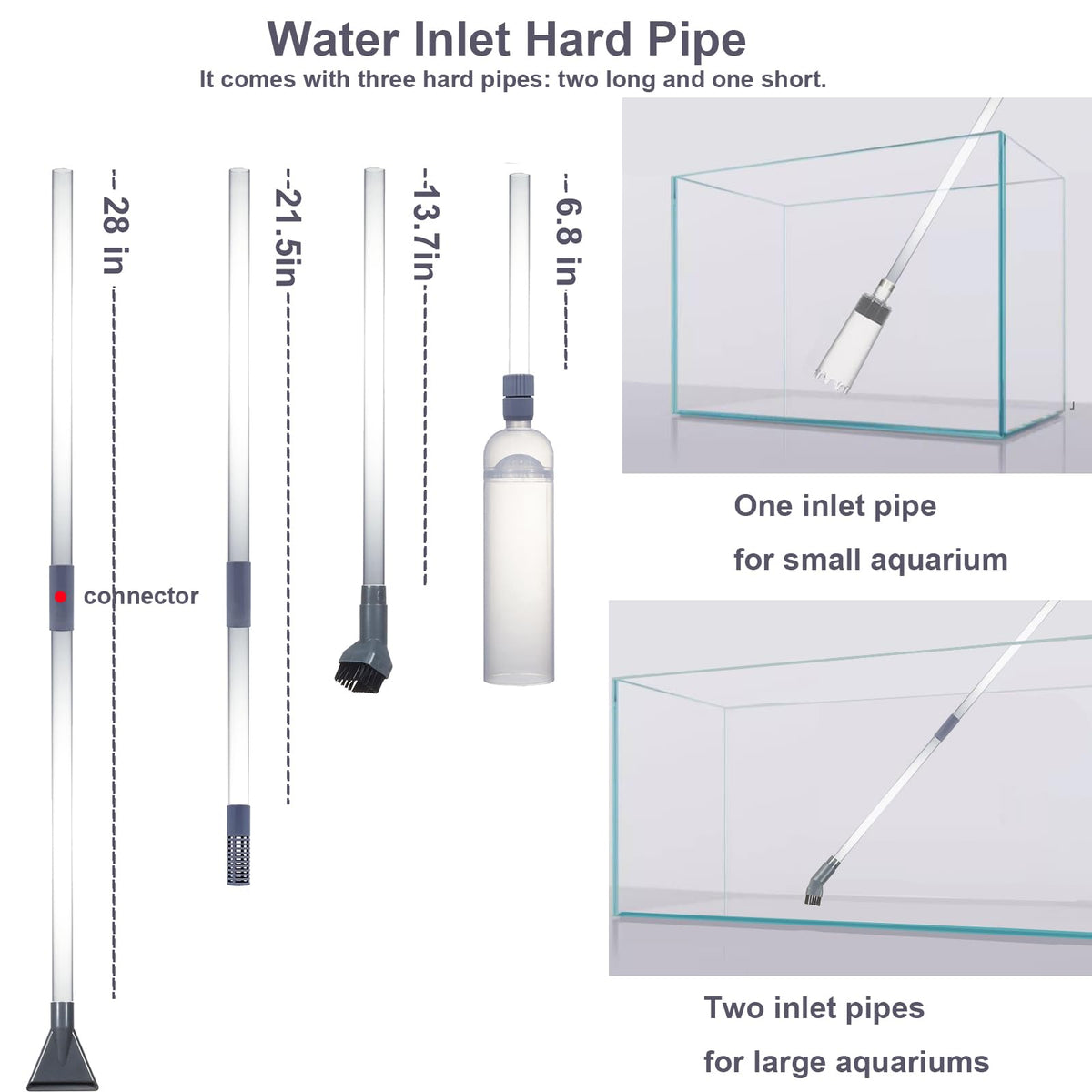 Aquarium Siphon Vacuum Kit with Turkey Baster Fish Net for - Woznusy Official Imagery - 7