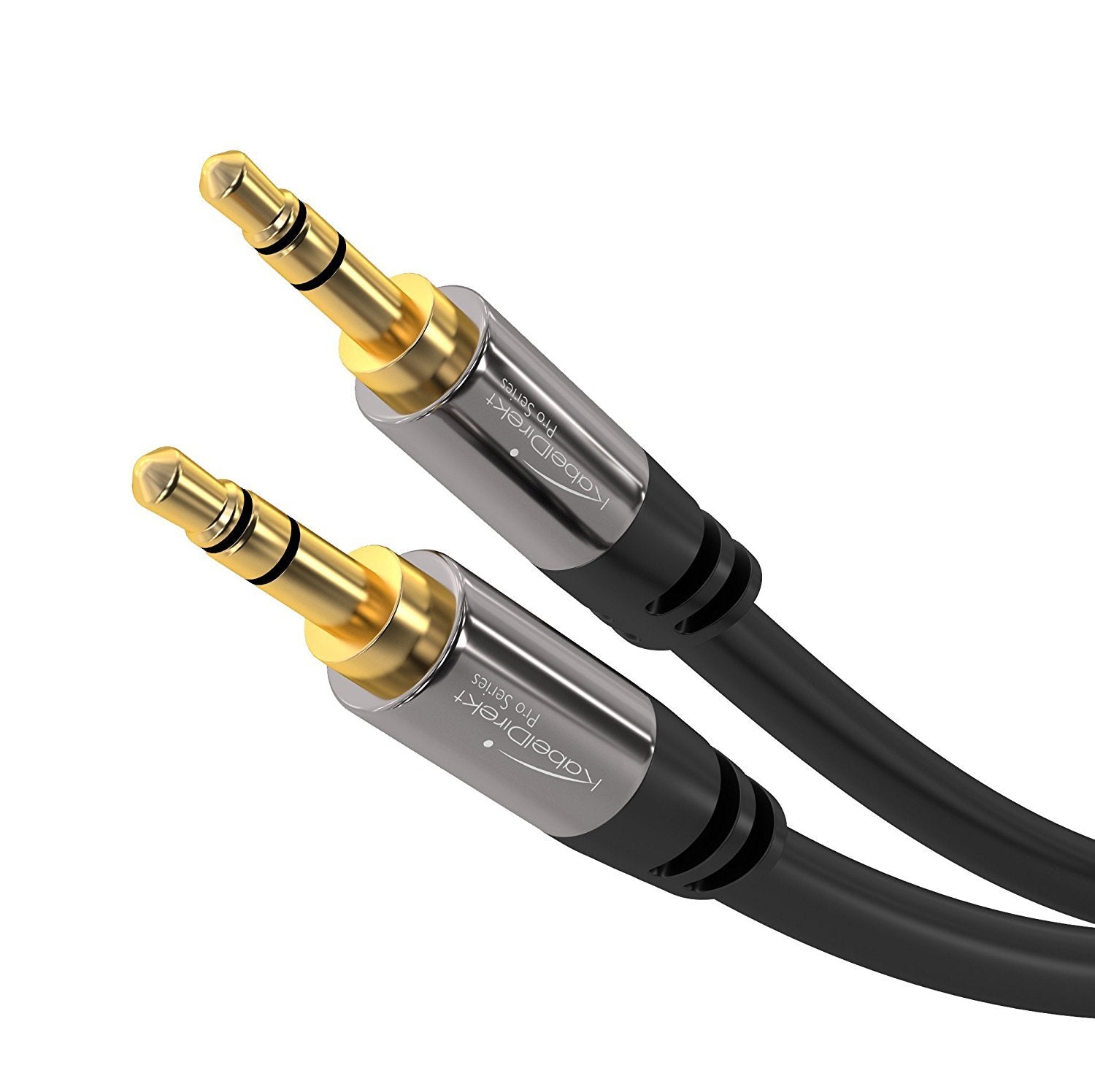 KabelDirekt – Aux Audio Jack Cable 3.5mm – 25ft – Metal by KabelDirekt - Angle View 1
