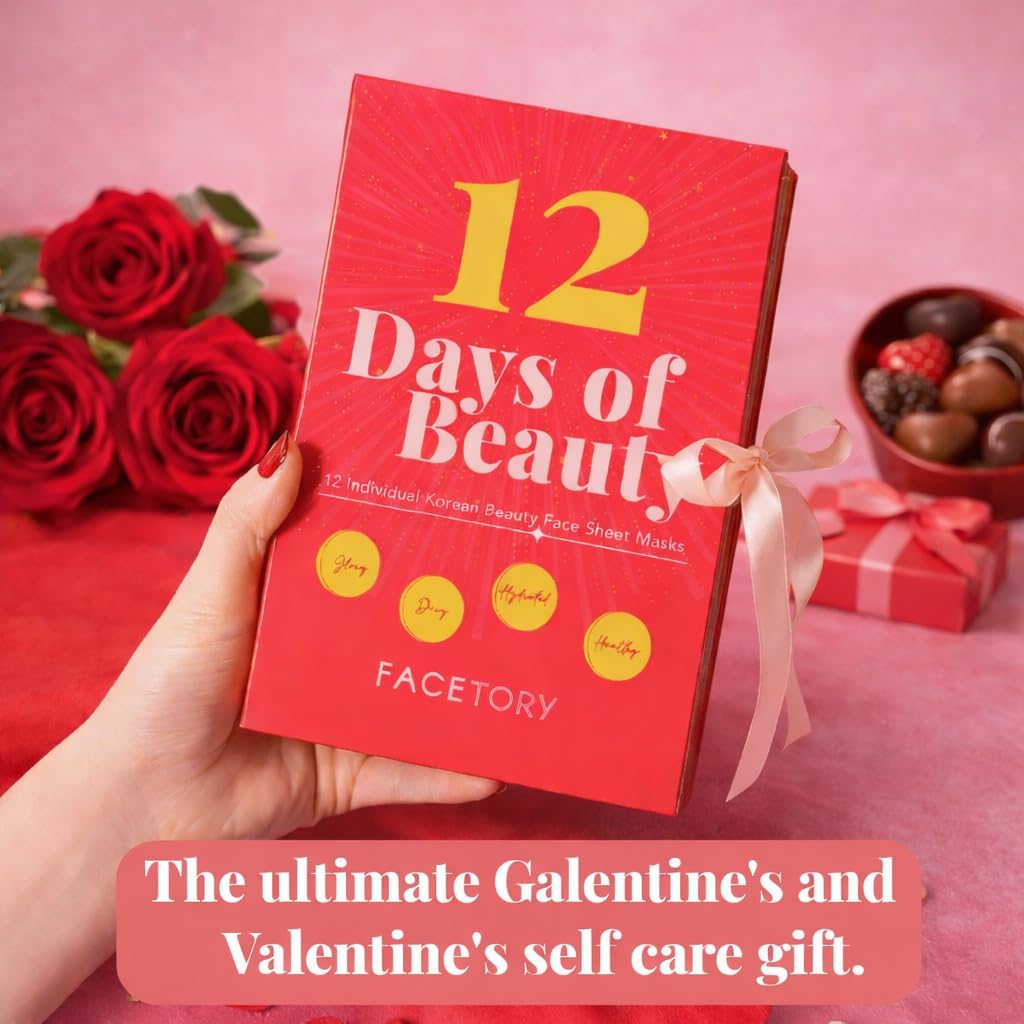 FACETORY 12 Day Korean Face Mask Gift Set Hydrating Soothing - FACETORY Official Imagery - 3