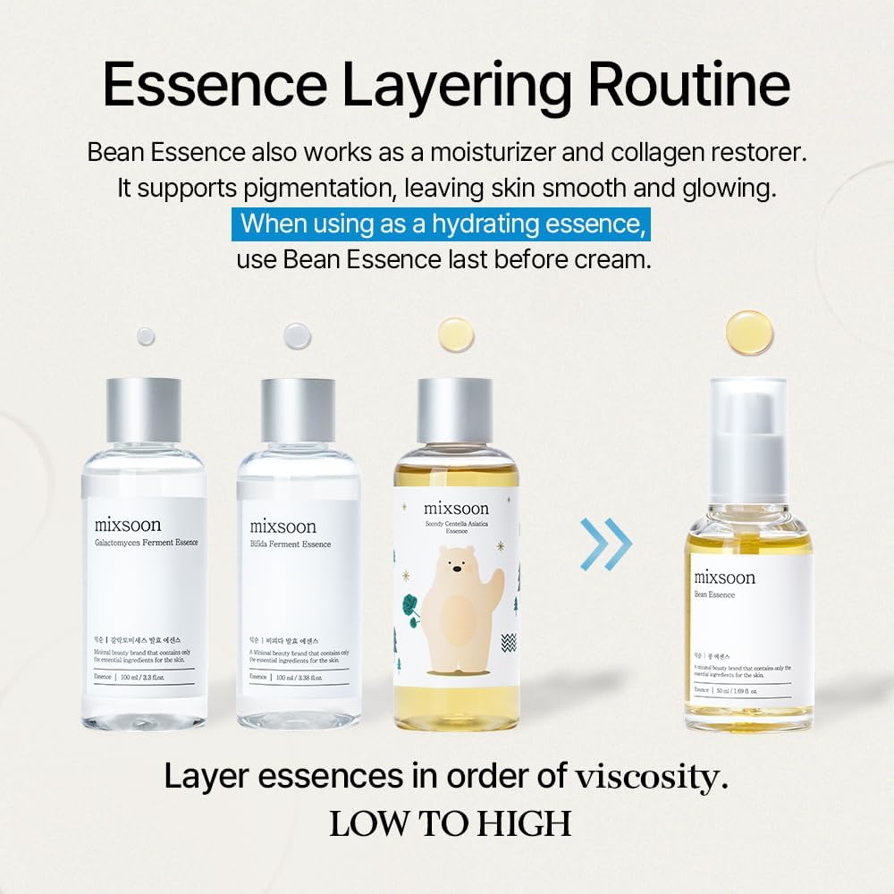 mixsoon Bean Essence , Gentle AHA Exfoliating Essence for Glass Skin Glow, - mixsoon Official Product View 8