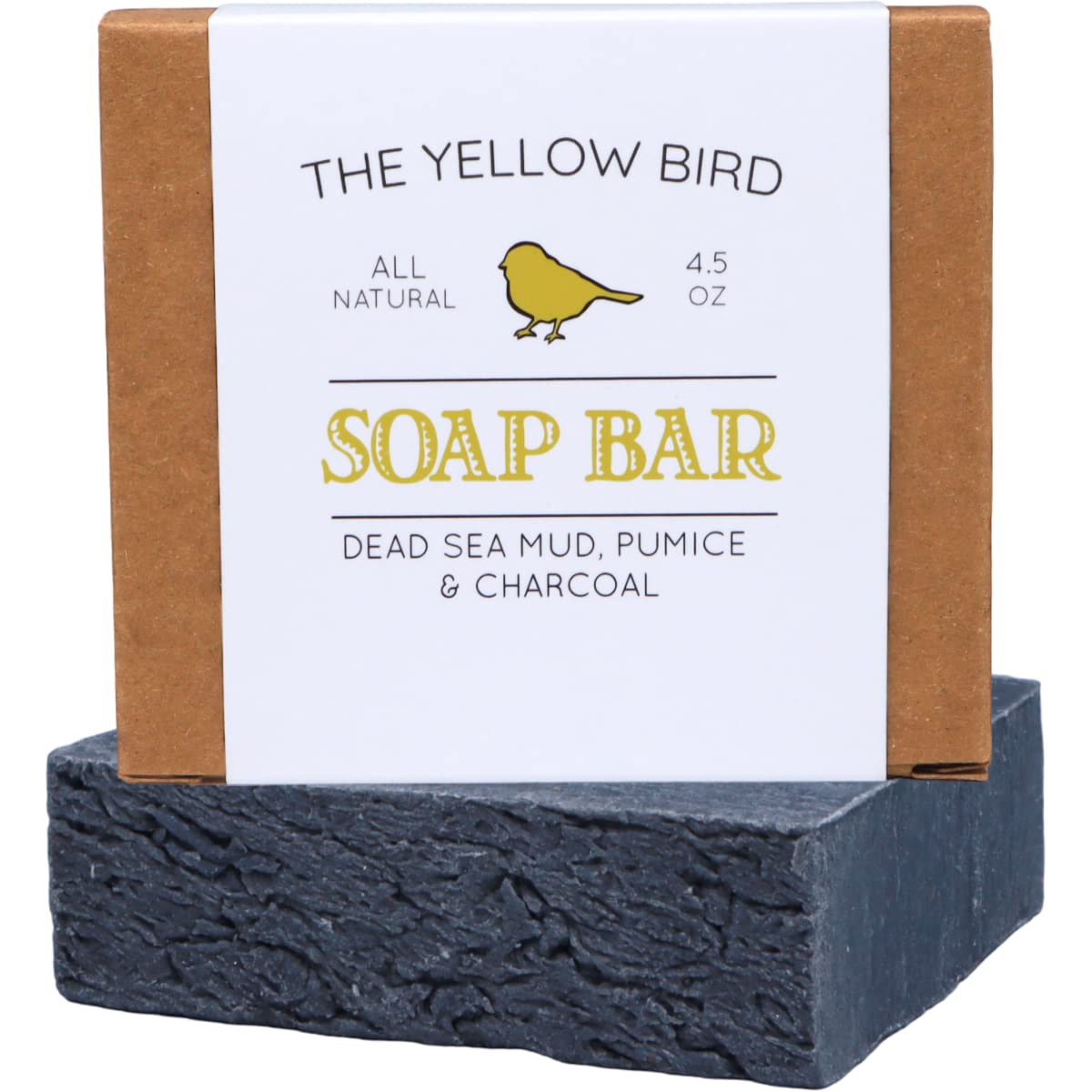 The Yellow Bird Dead Sea Mud Soap Bar - With Exfoliating Pumice Scrub & Detoxi - The Yellow Bird Official Product View 2