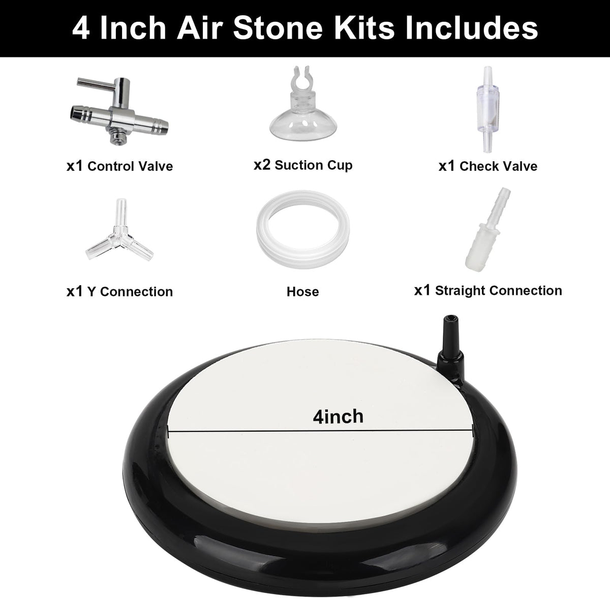 hygger Aquarium Air Stone Bubble Stone Fish Tank Oxygen - hygger Official Imagery - 4