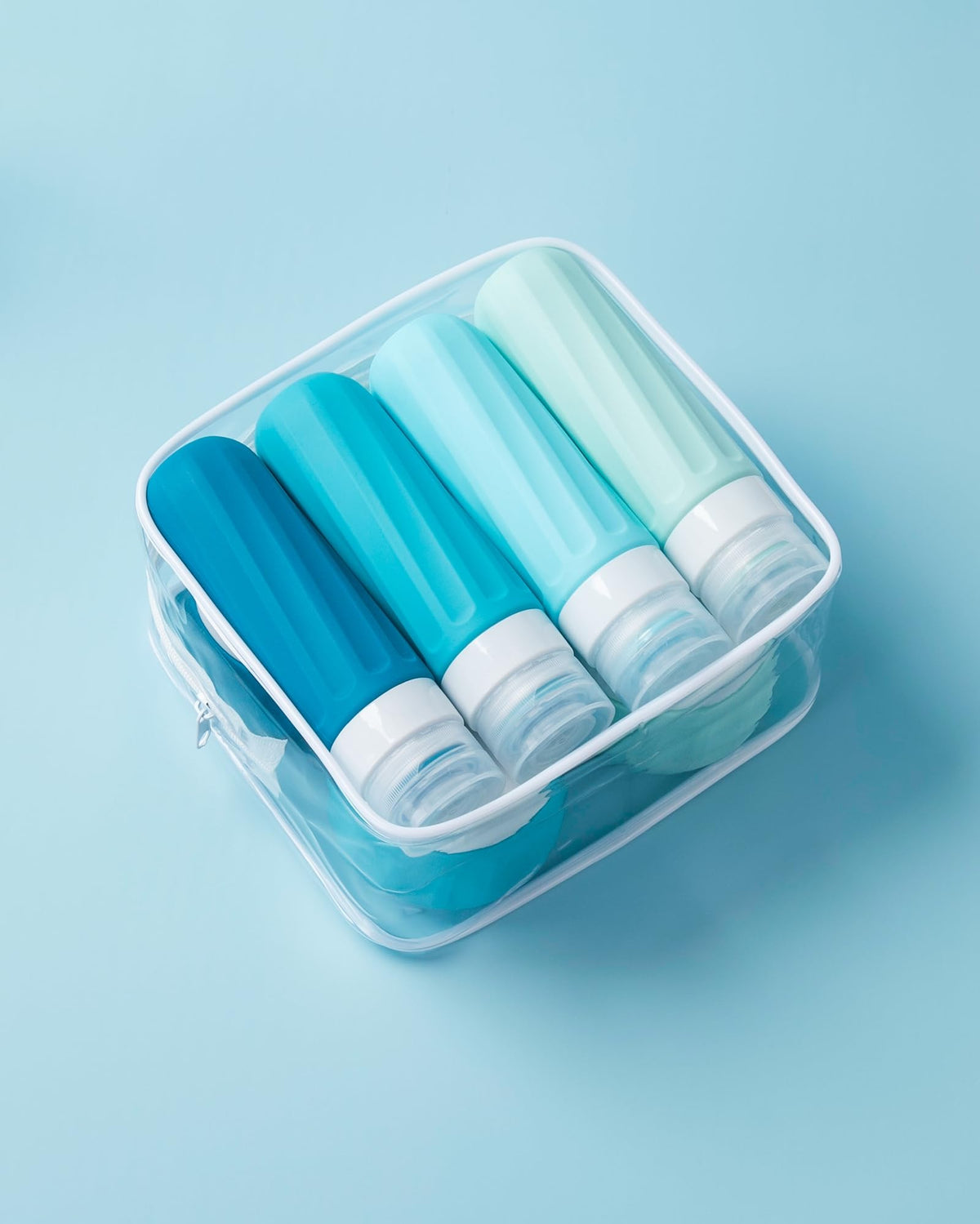 Travel Size Toiletries 8 Pack TSA Approved 3oz Silicone - Mrsdry Official Imagery - 8