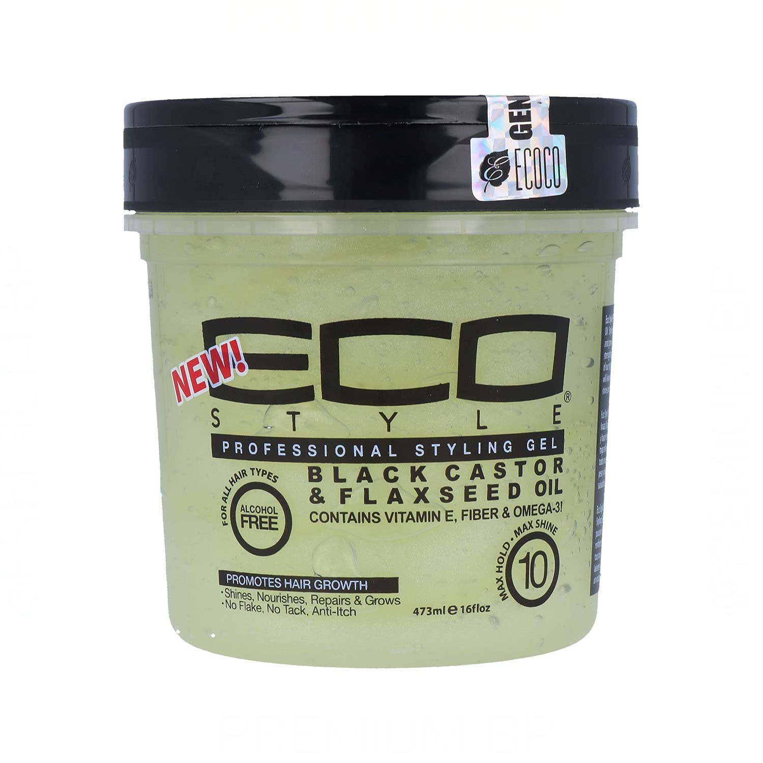 Eco Style Black Castor and Flaxseed Oil Styling Gel - Nourish and Repair - Eco Style Official Product View 10