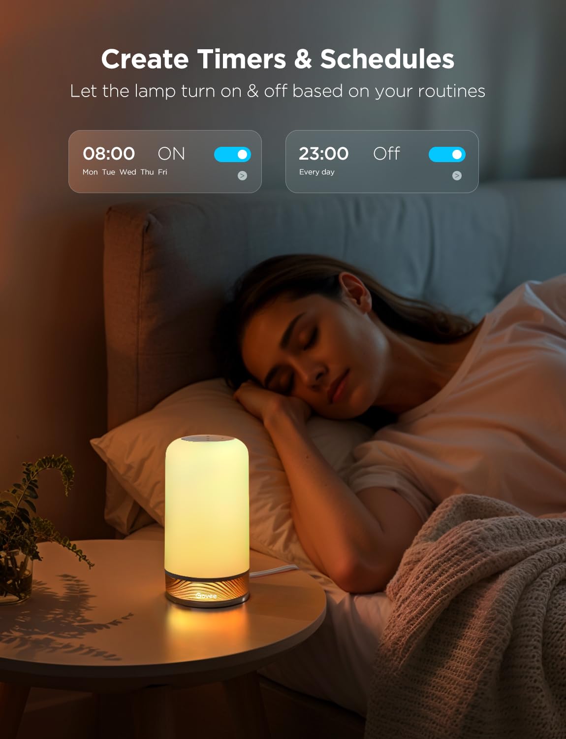 Govee RGBIC Smart Table Lamp 2 Touch Bedside Small Table - Premium Selection Official Imagery - 7
