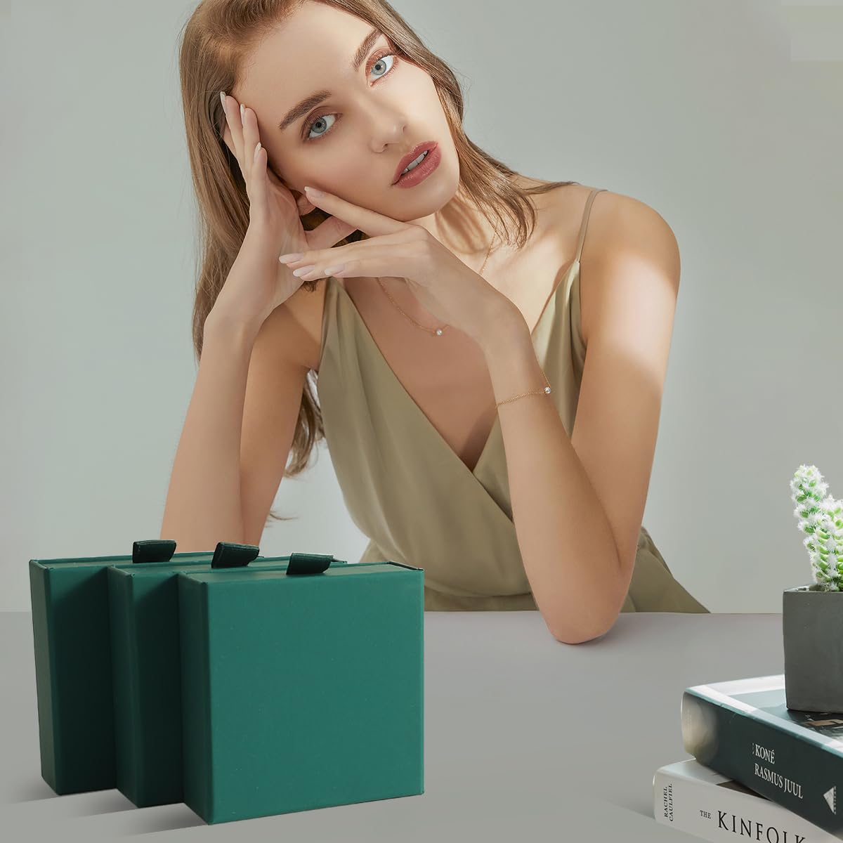 40Pcs Dark Green Small Jewelry Boxes 3 543 541 26in - Handmade Official Imagery - 8