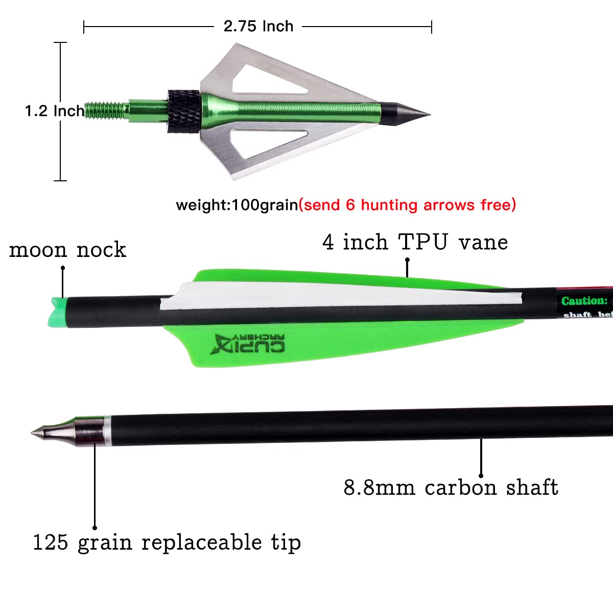 Crossbow Bolts 20 22 Inch Carbon Archery Arrows 12 Pack and - LWANO Official Imagery - 5