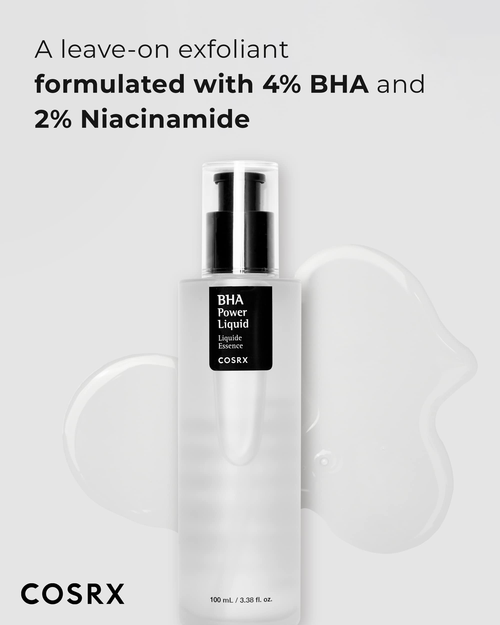 COSRX Niacinamide 2% + BHA 4% Blackhead Exfoliant Korean Toner, - COSRX