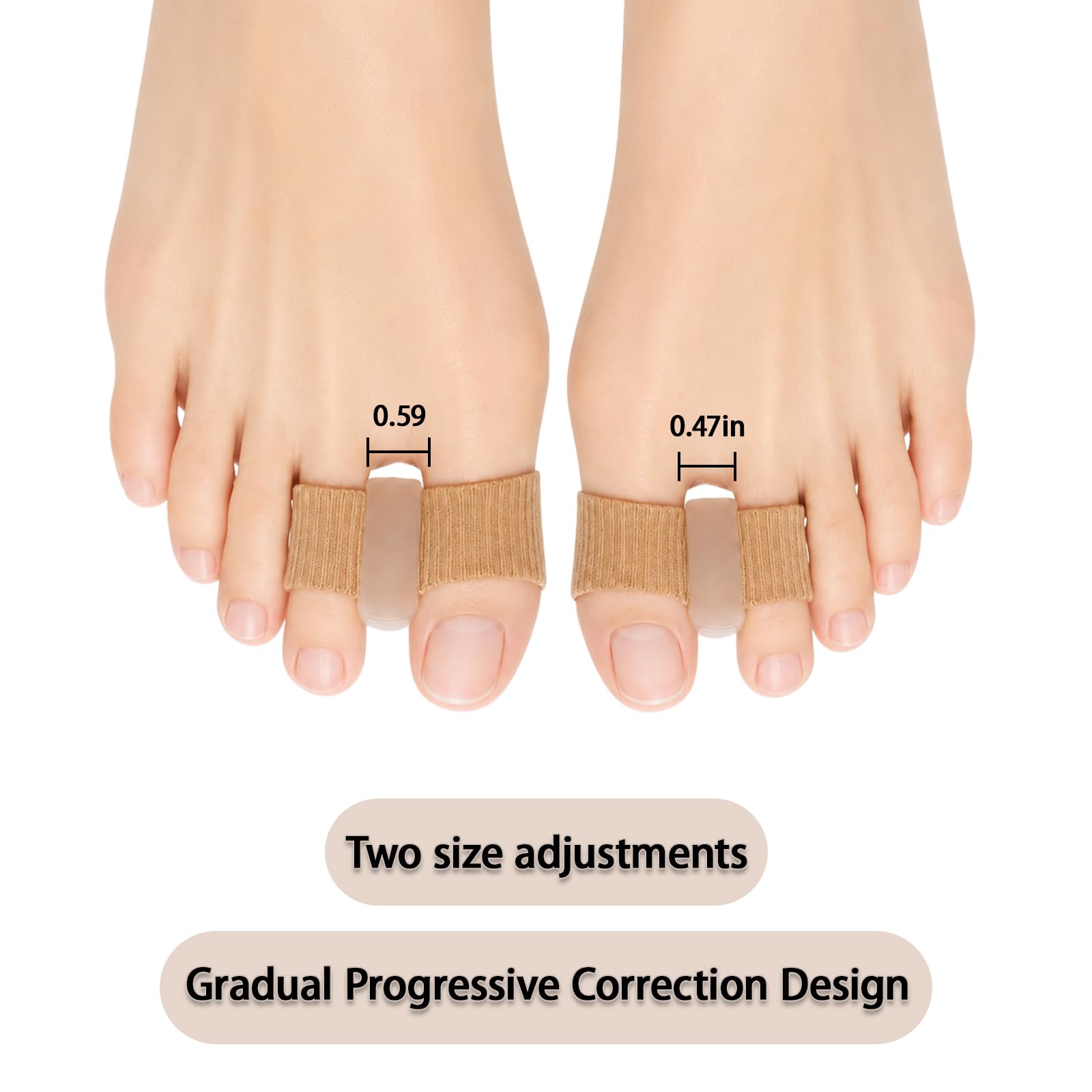 NUGRXIS Silicone Toe Spacers 4-Pack – Bunion Pain Relief