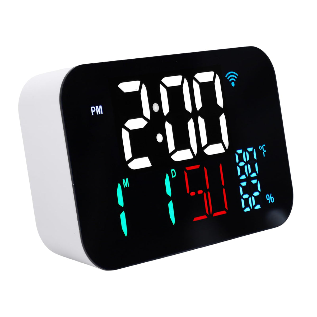 Luocute WiFi Smart Clock Weather Station Alarm Date Day - Luocute Official Imagery - 2
