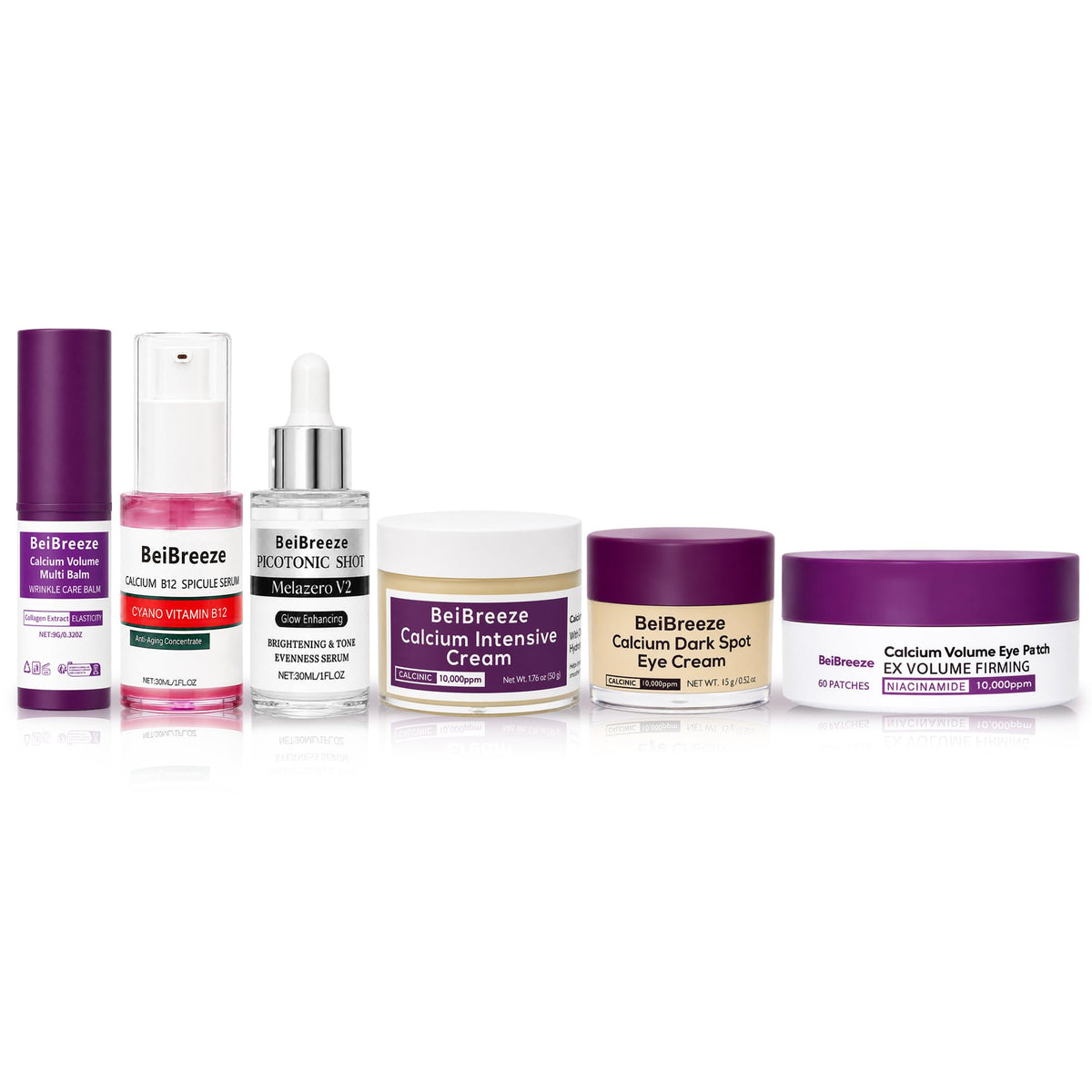 6 Piece Daily Skincare Set Facial Care Kit with 2 Serums - BeiBreeze Official Imagery - 2