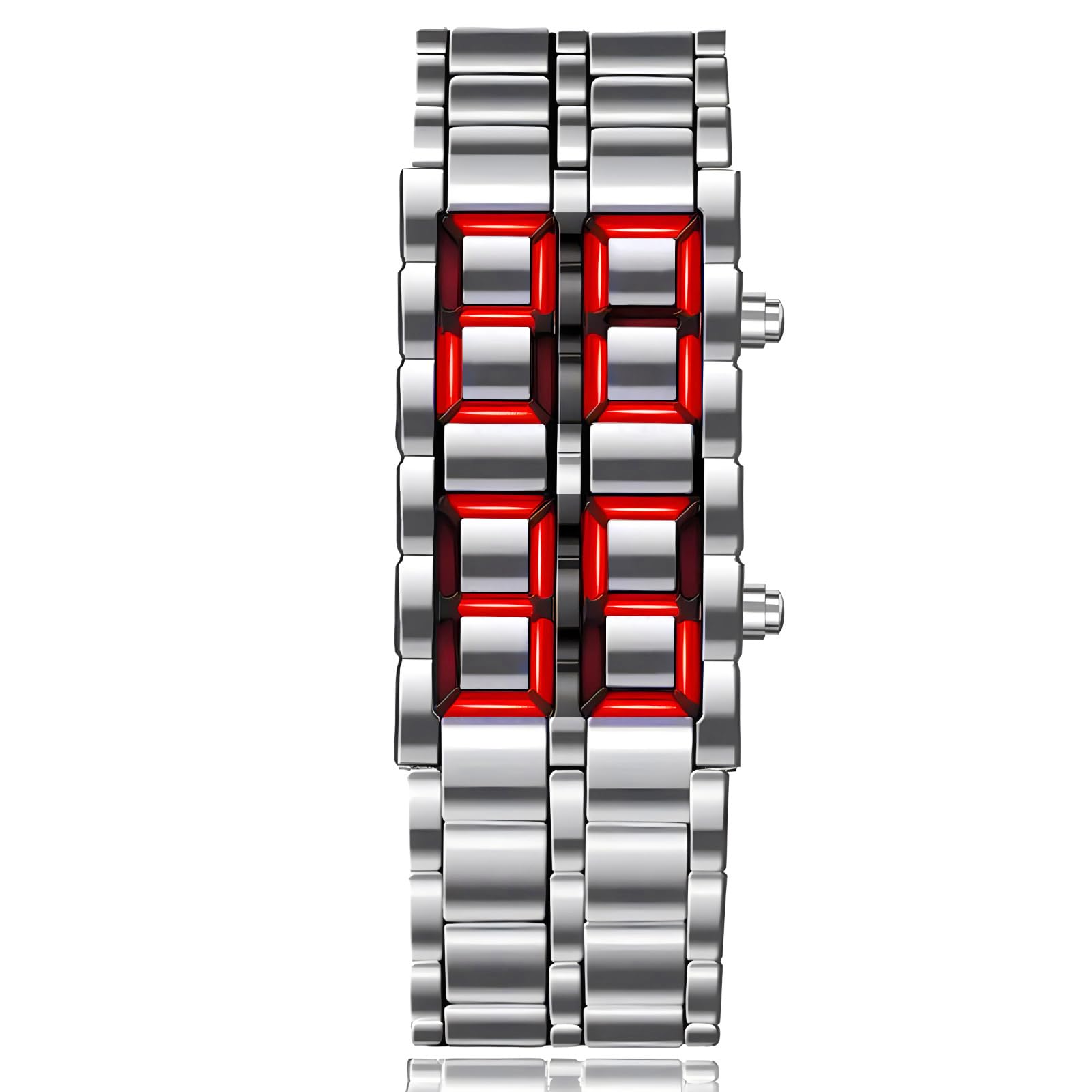MASTOP Fashion Full Metal Digital Lava Wrist Watch Men LED - Product Imagery