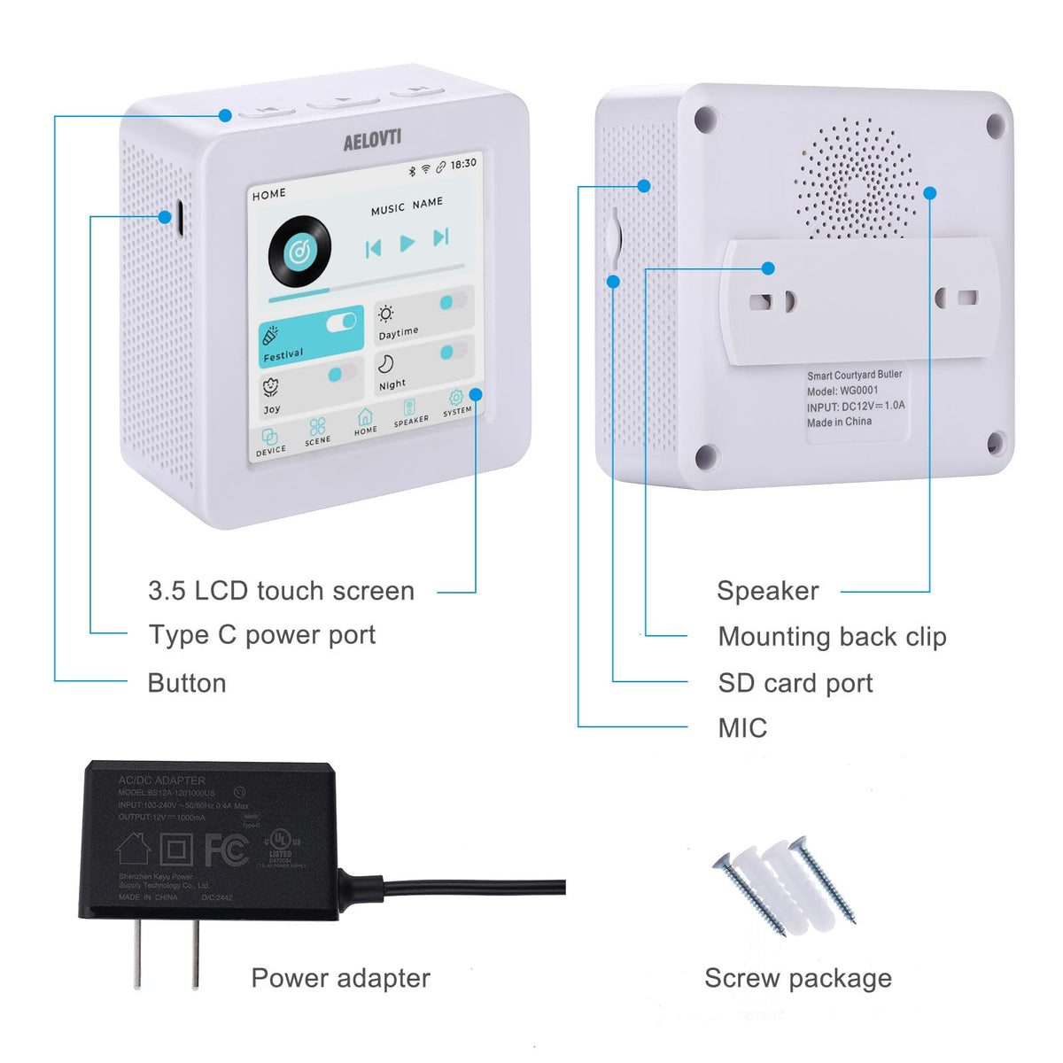 Smart Courtyard Butler 3 5 Touch Screen Tuya App DIY Scene - AELOVTI Official Imagery - 3
