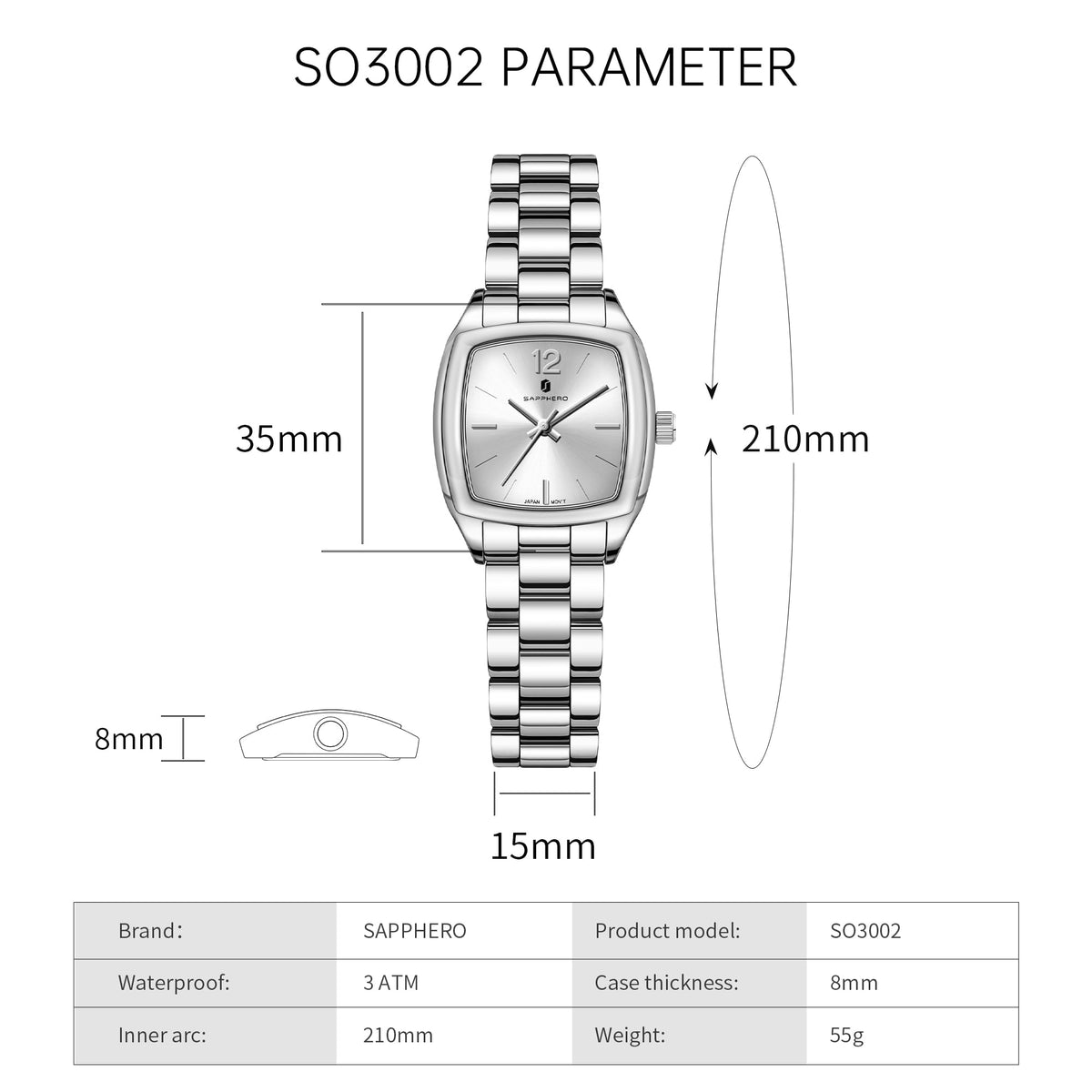 SAPPHERO Watches for Women Luxury Ladies Watches Women s - SAPPHERO Official Imagery - 5