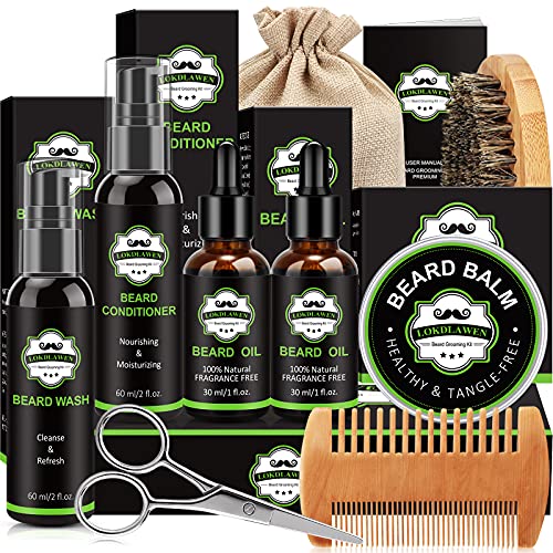 Beard Kit for Men Fathers Day Dad Gifts with Beard Wash - LOKDLAWEN Official Imagery - 1