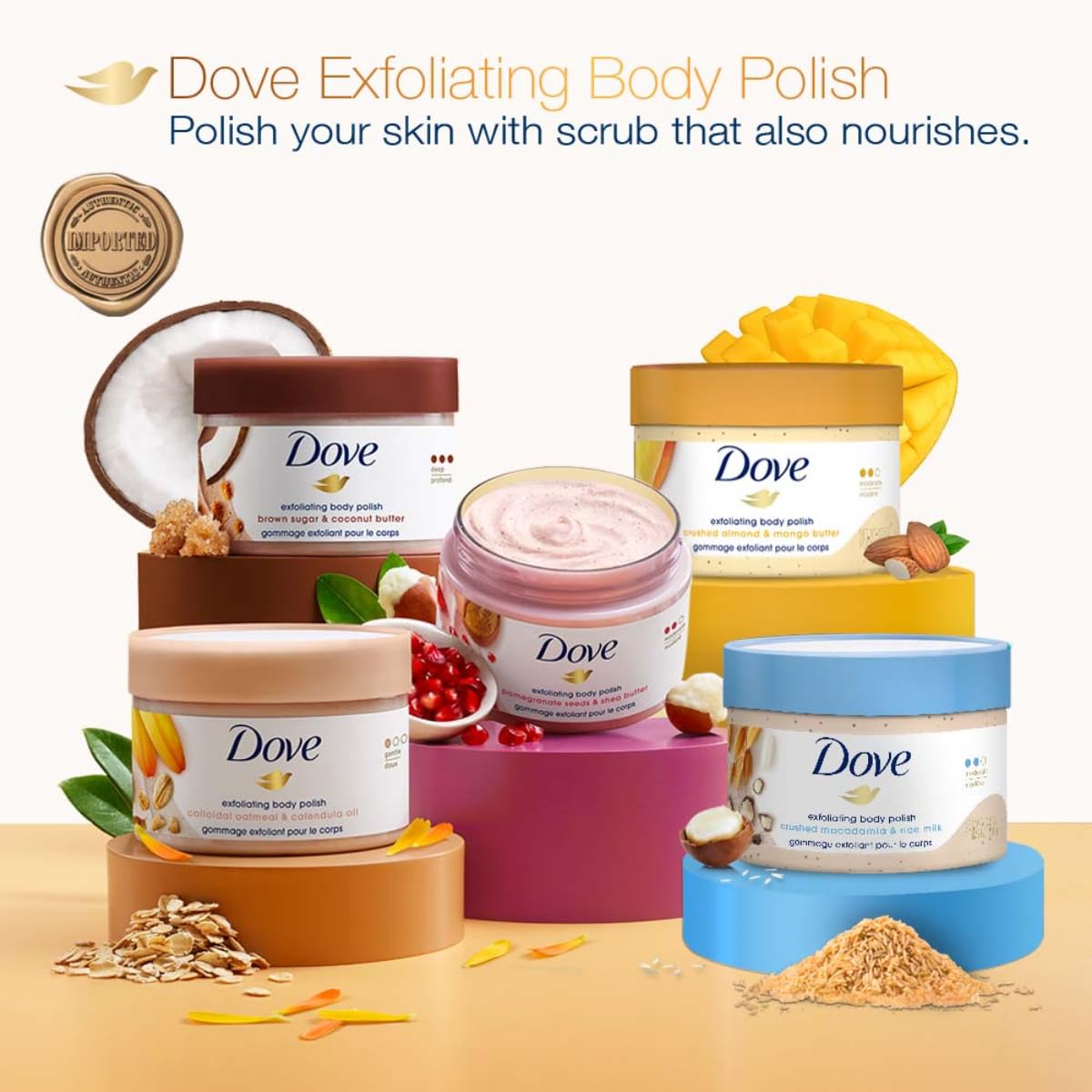 Elefair Tech Dove Scrub Macadamia & Rice Milk Reveals Visibly Smoother Skin - Elefair Tech Official Product View 9