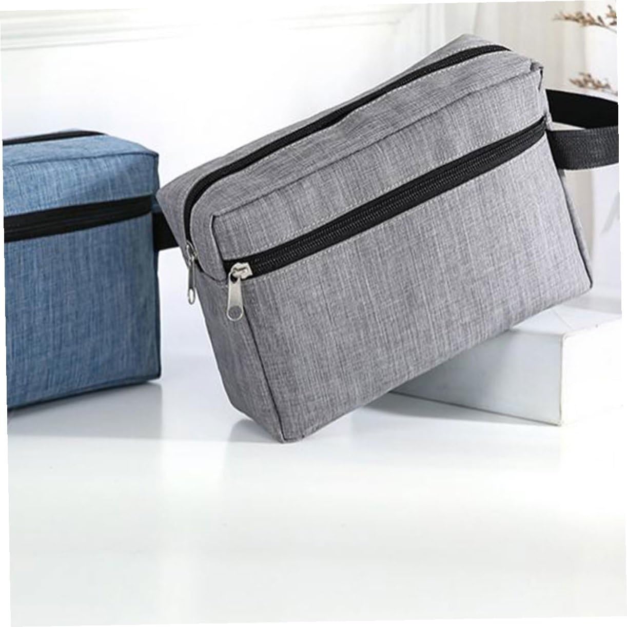 SOESFOUFU 2Pcs Portable Travel Toiletry Bag Set Multi-functional Double-layer Cosmetic Organizer Handheld Design for Travel and Daily Use Large Capacity Wash Makeup Bag